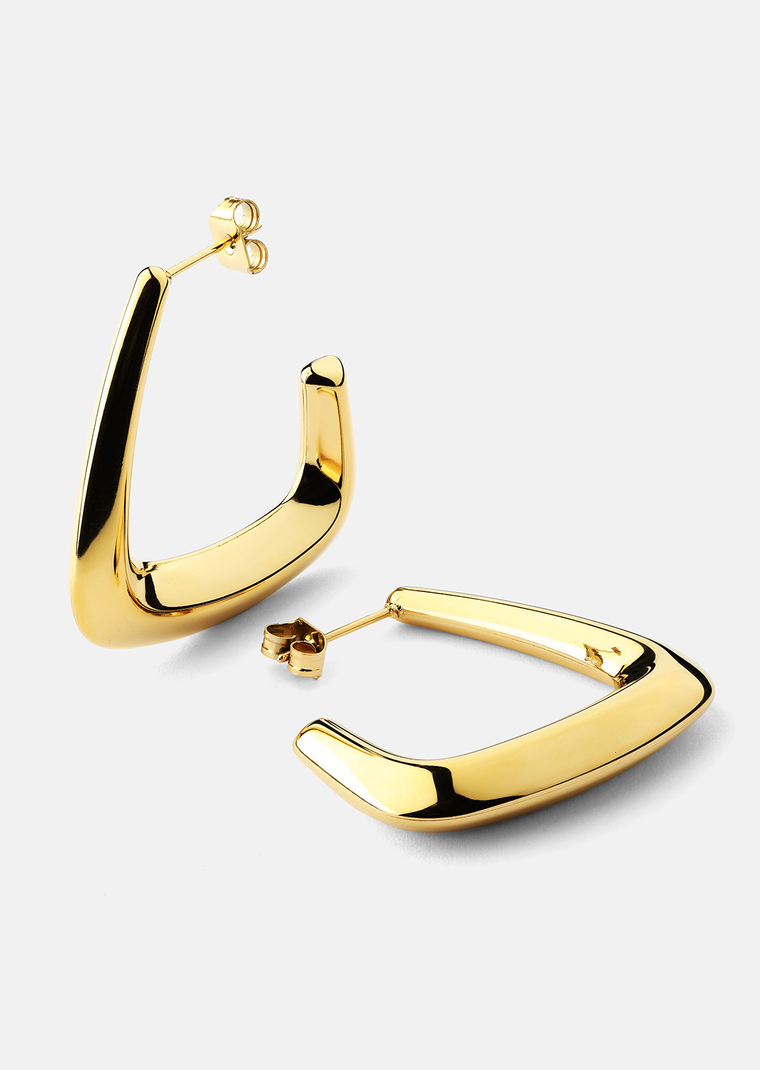 Pendientes Bold Curve – 18k Chapados en oro