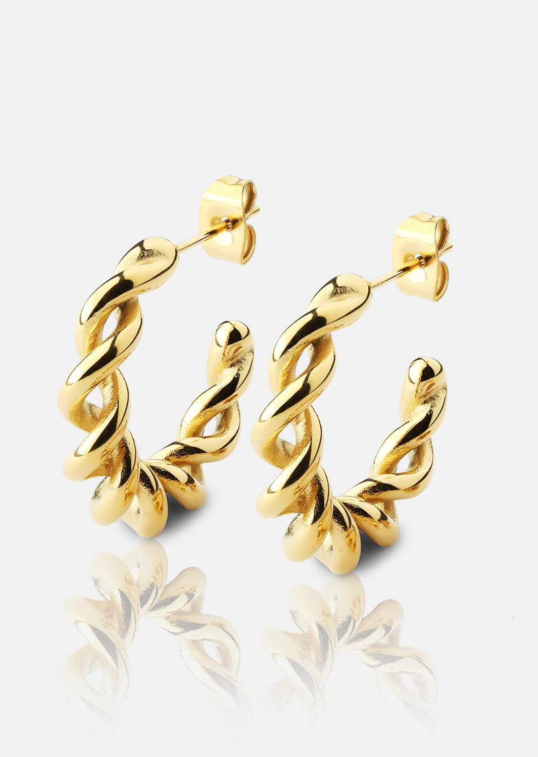 Pendiente Twist of Gold - 18k Chapado en oro