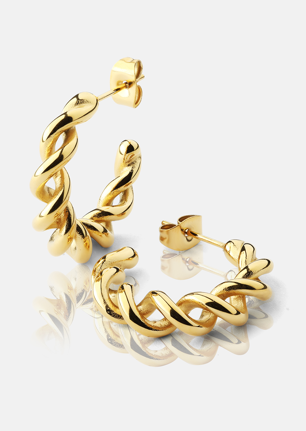 Pendiente Twist of Gold - 18k Chapado en oro