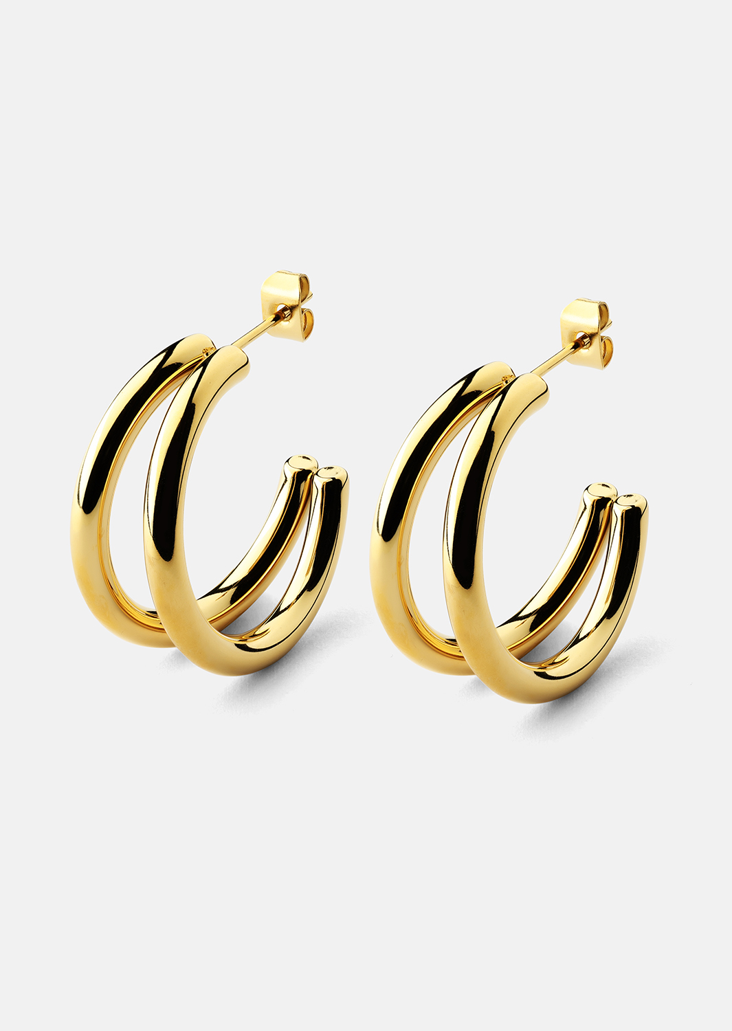 Pendiente Dual - 18k Chapado en oro