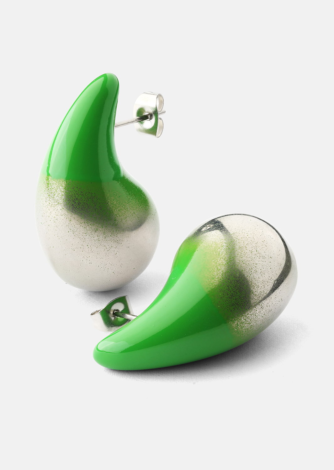 Pendientes Verdé Glow – Chapados en plata
