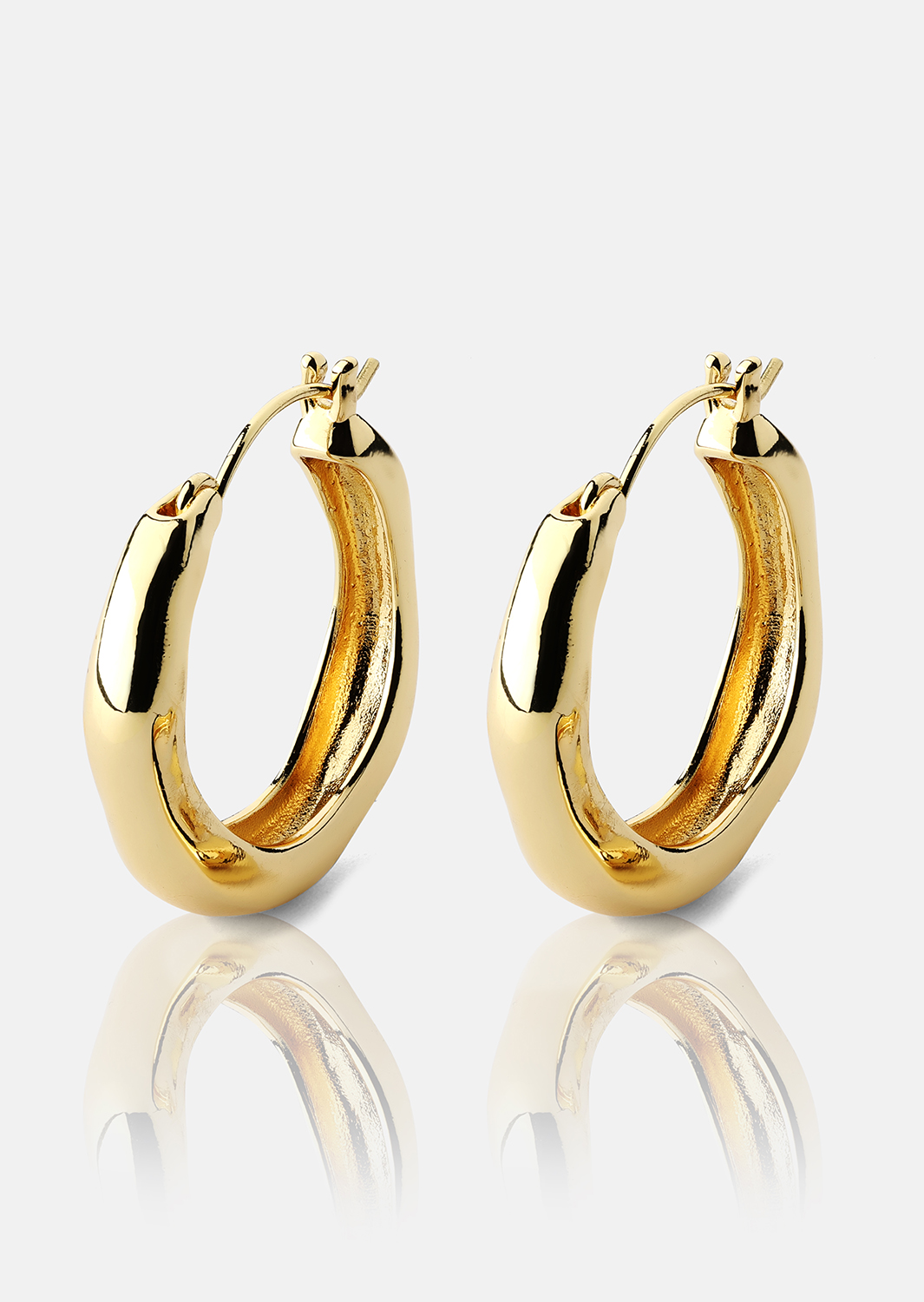 Pendiente Mila Hoops - 18k Chapado en oro