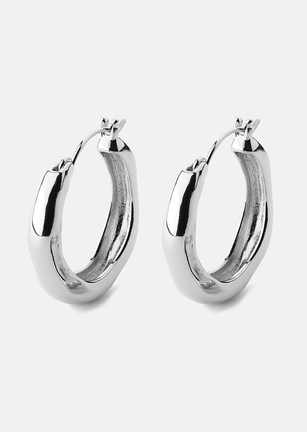 Pendiente Mila Hoops - Chapado en plata