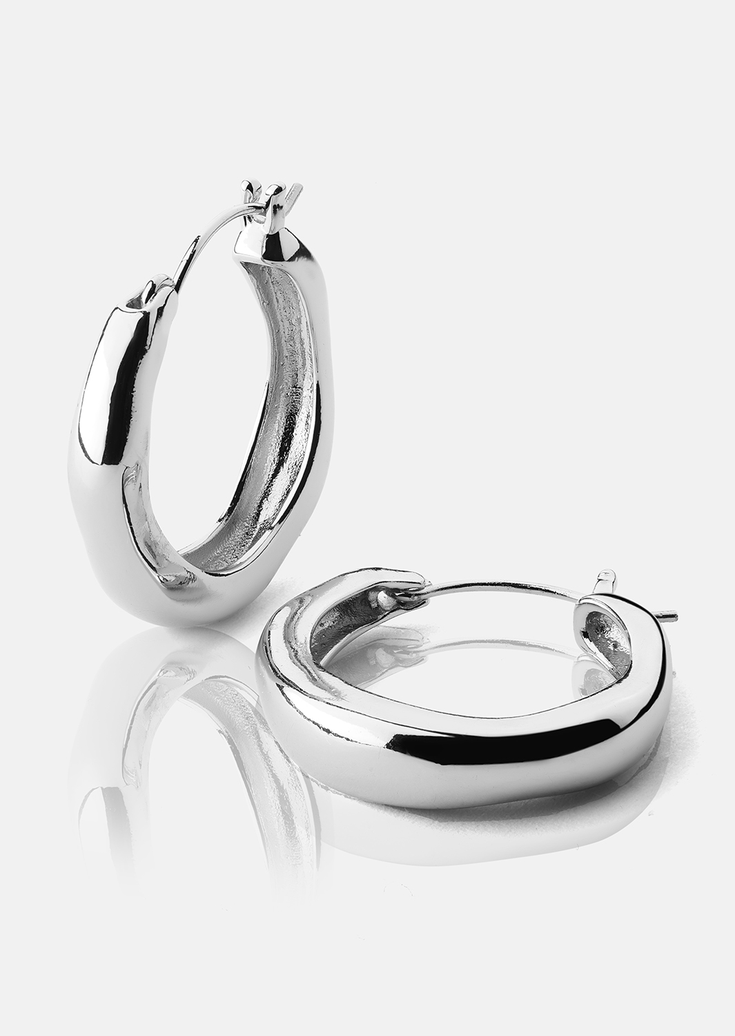 Pendiente Mila Hoops - Chapado en plata