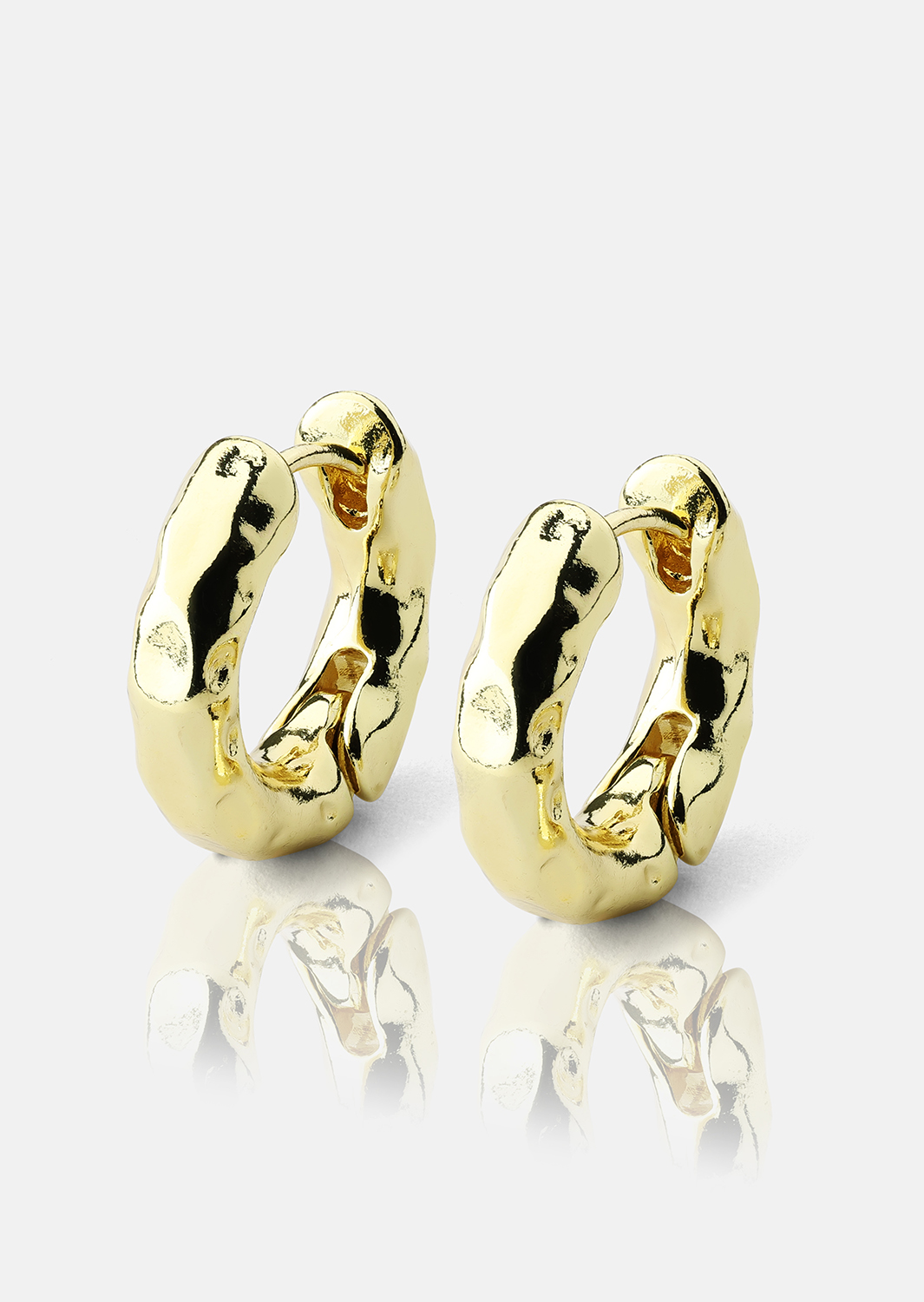 Pendiente Luxe Ripple Hoops - 18k Chapado en oro