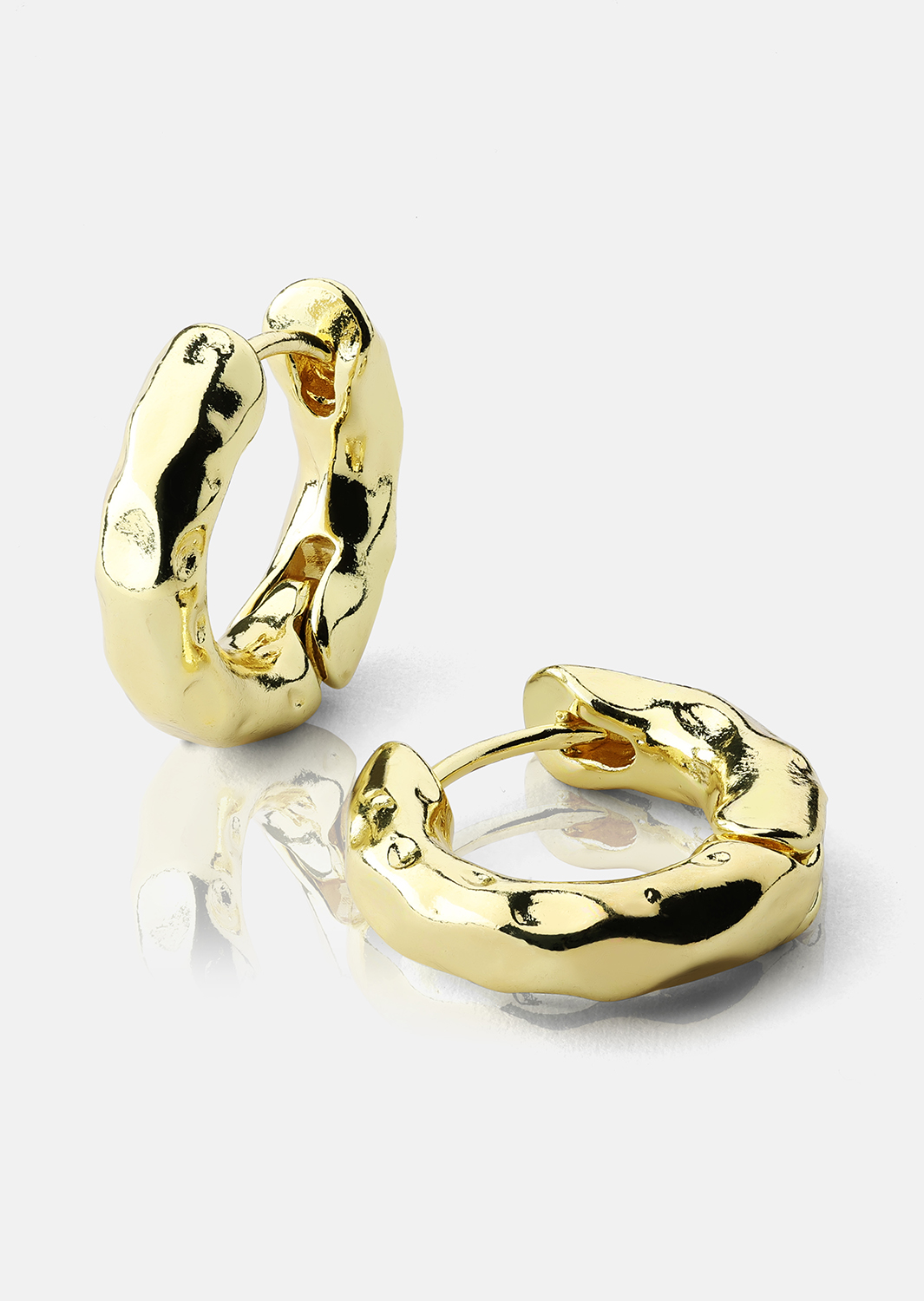 Pendiente Luxe Ripple Hoops - 18k Chapado en oro