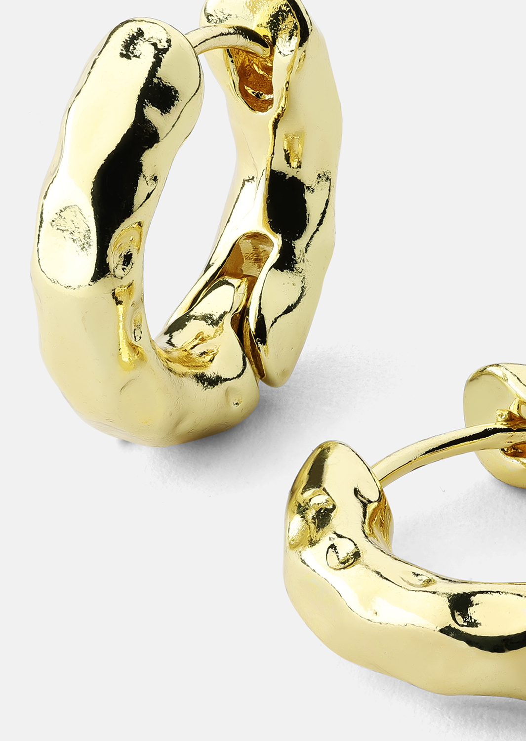 Pendiente Luxe Ripple Hoops - 18k Chapado en oro