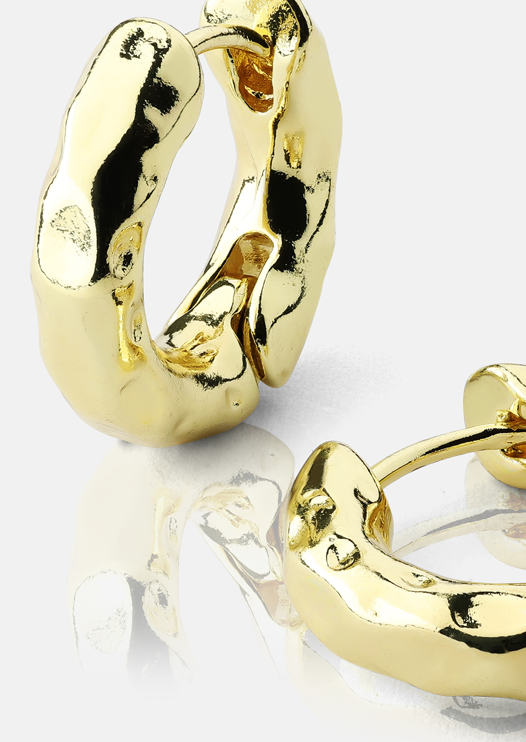 Pendiente Luxe Ripple Hoops - 18k Chapado en oro