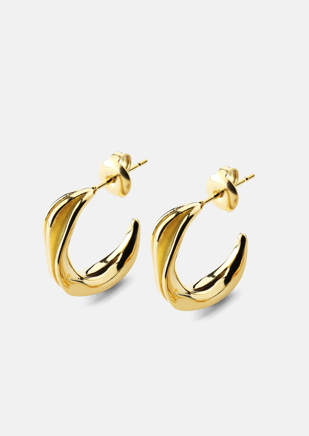 Pendientes Gleaming Flow - 18k Chapados en oro