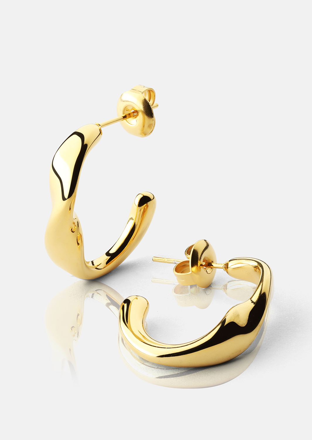 Pendiente Flow Gleam - 18k Chapado en oro