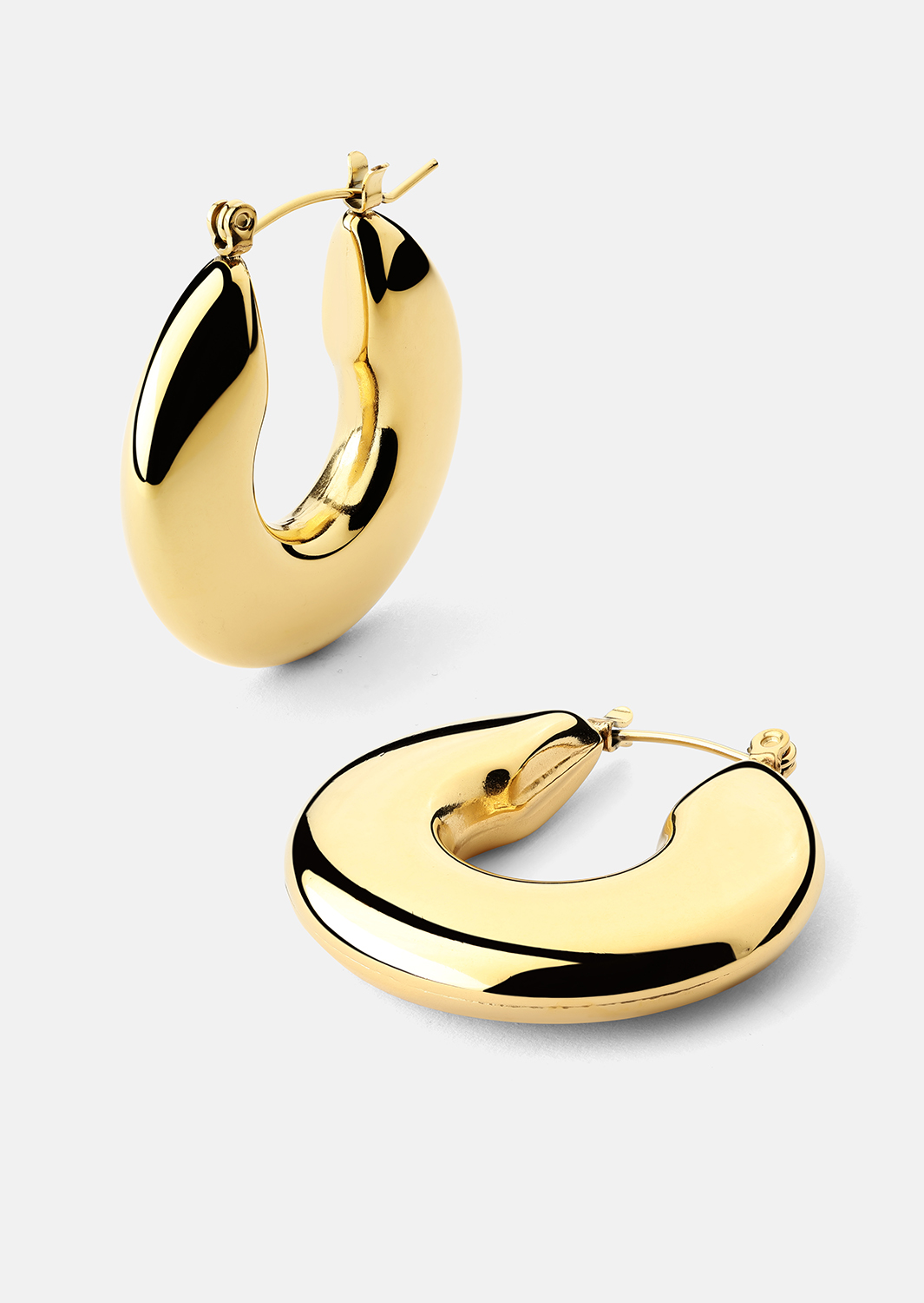 Pendiente Luna Bold Hoops - 18k Chapado en oro