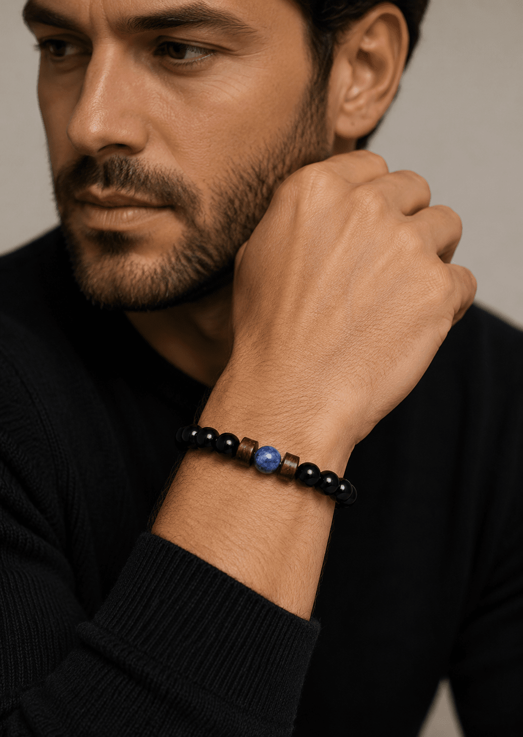 Pulsera de cuentas Obsidian Forge