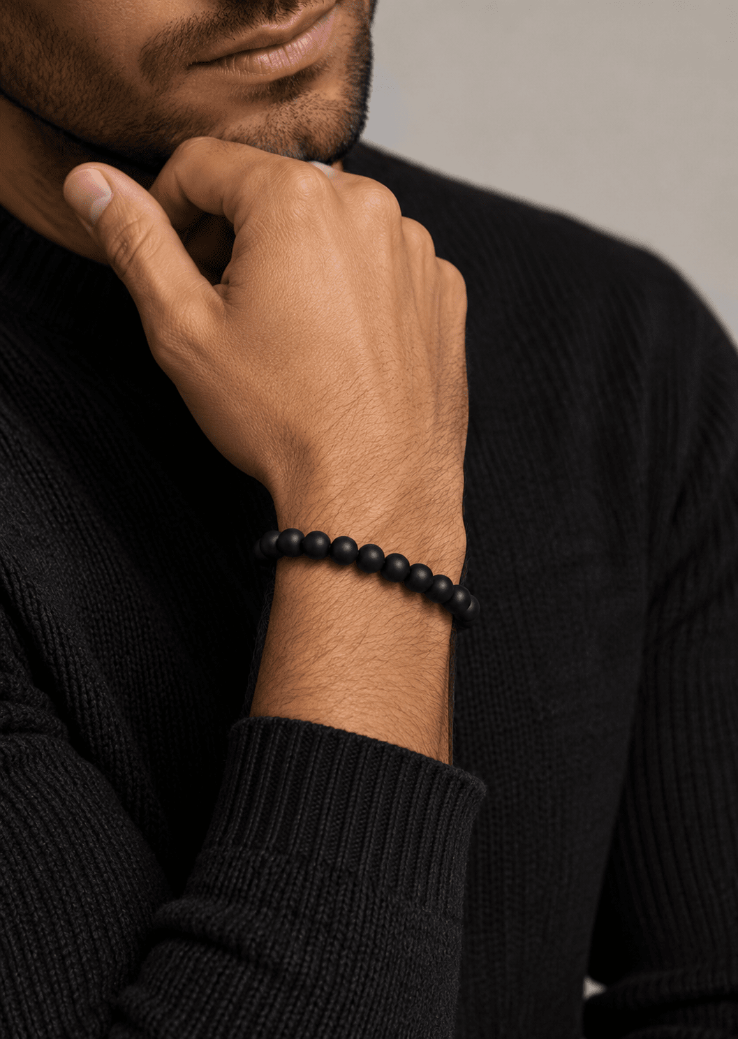 Pulsera de cuentas Obsidian Whisper