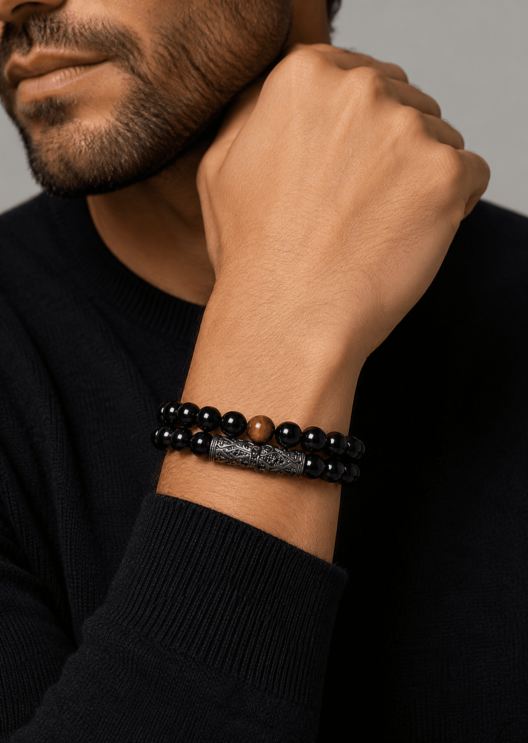 Pulsera de cuentas Onyx Valor