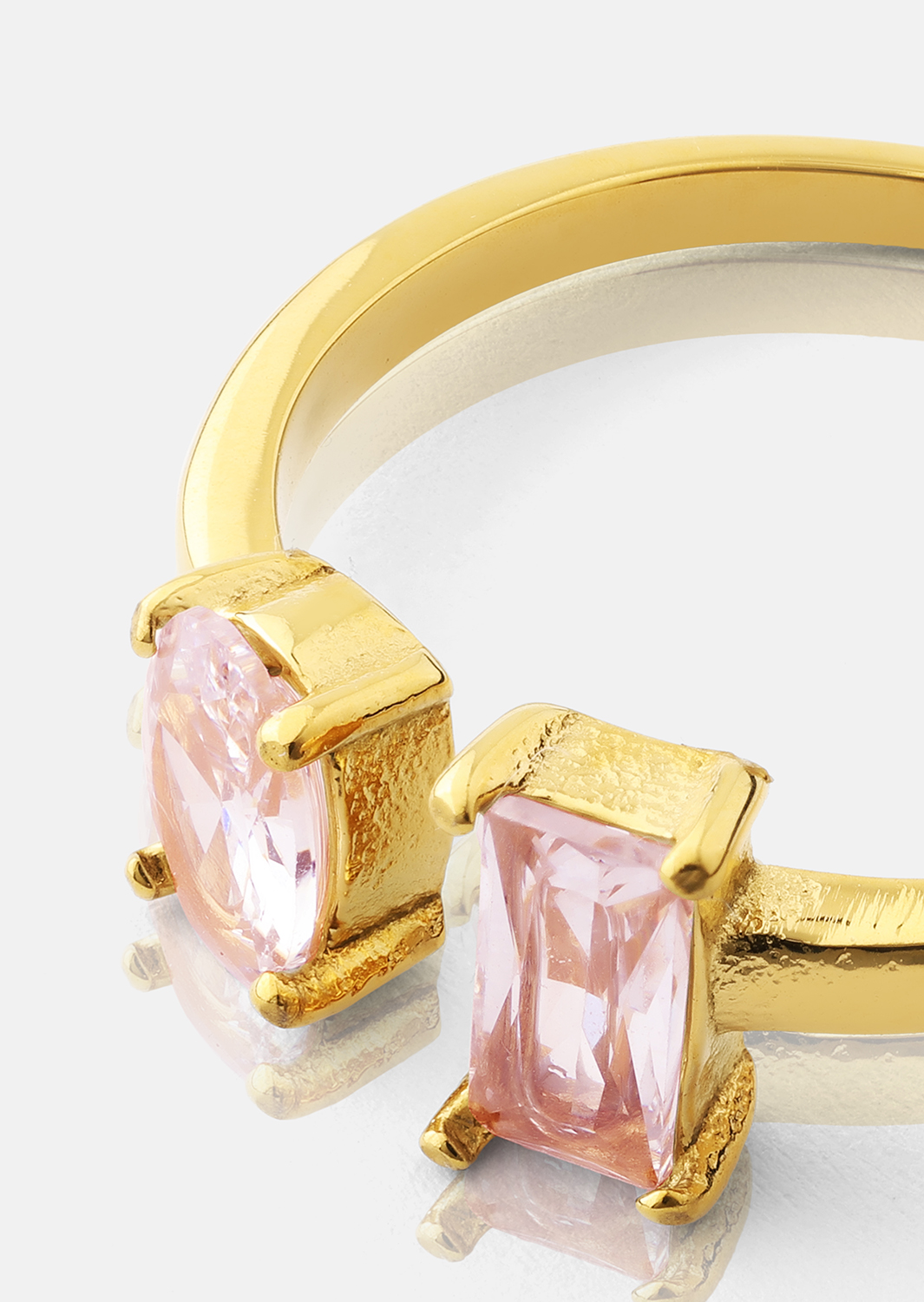 Anillo Rosé Duo - 18k Chapado en oro