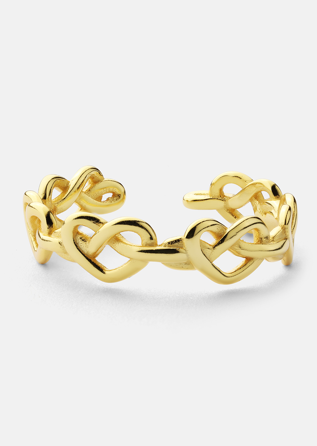 Anillo Heart Link - 18k Chapado en oro
