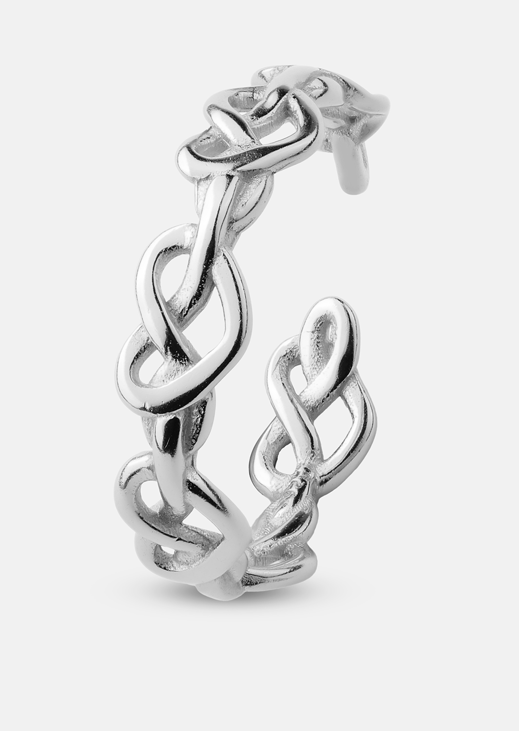 Anillo Heart Link - Chapado en plata