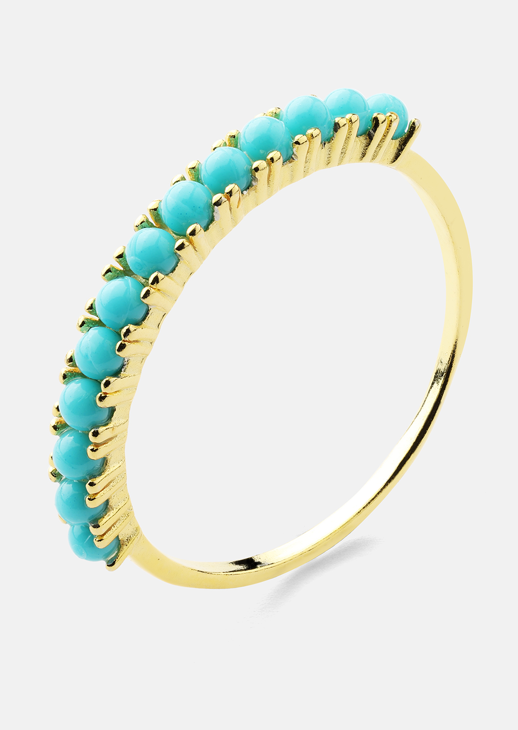 Blue Pearl Elegance Anillo - 18k Chapado en oro