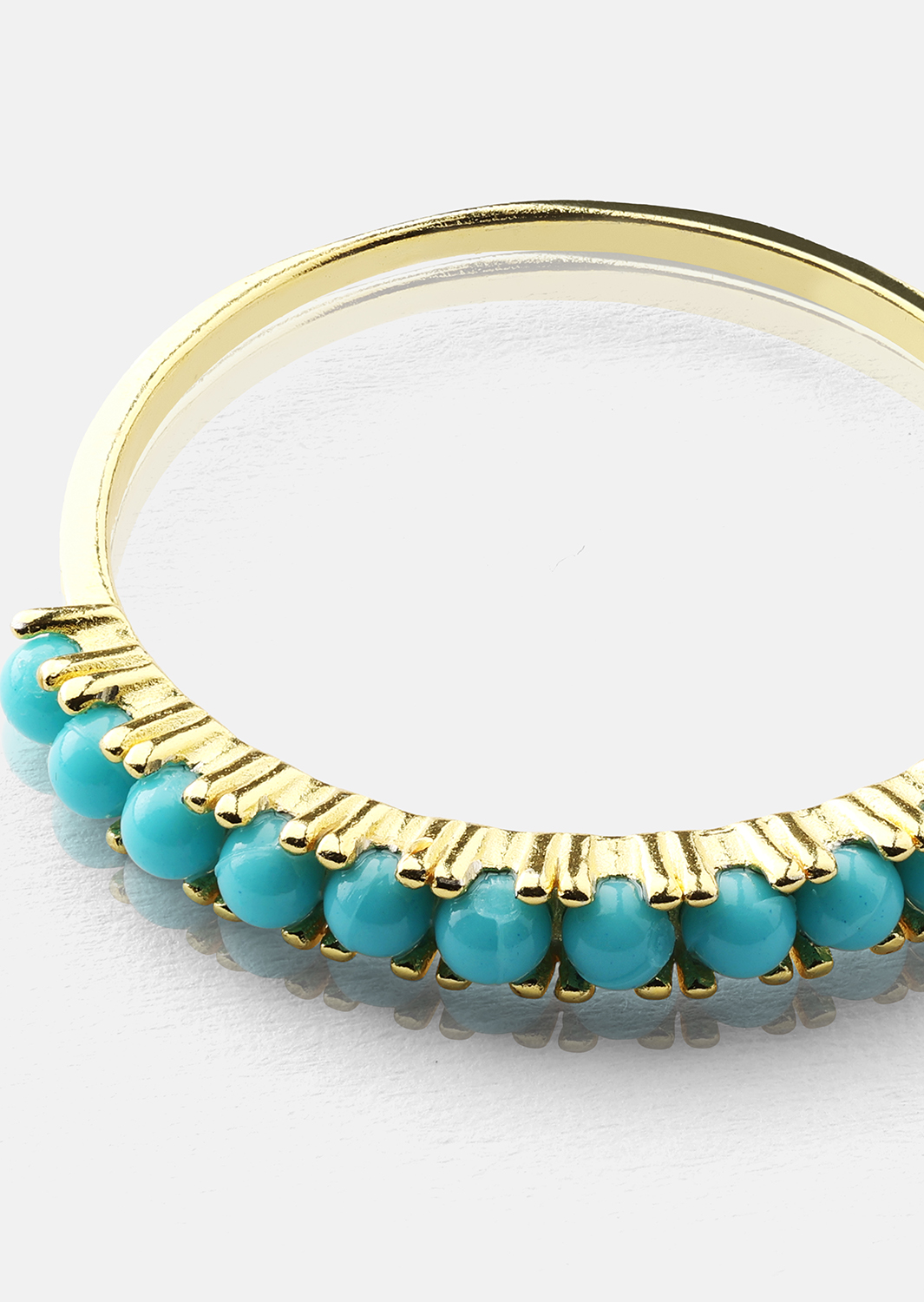 Blue Pearl Elegance Anillo - 18k Chapado en oro