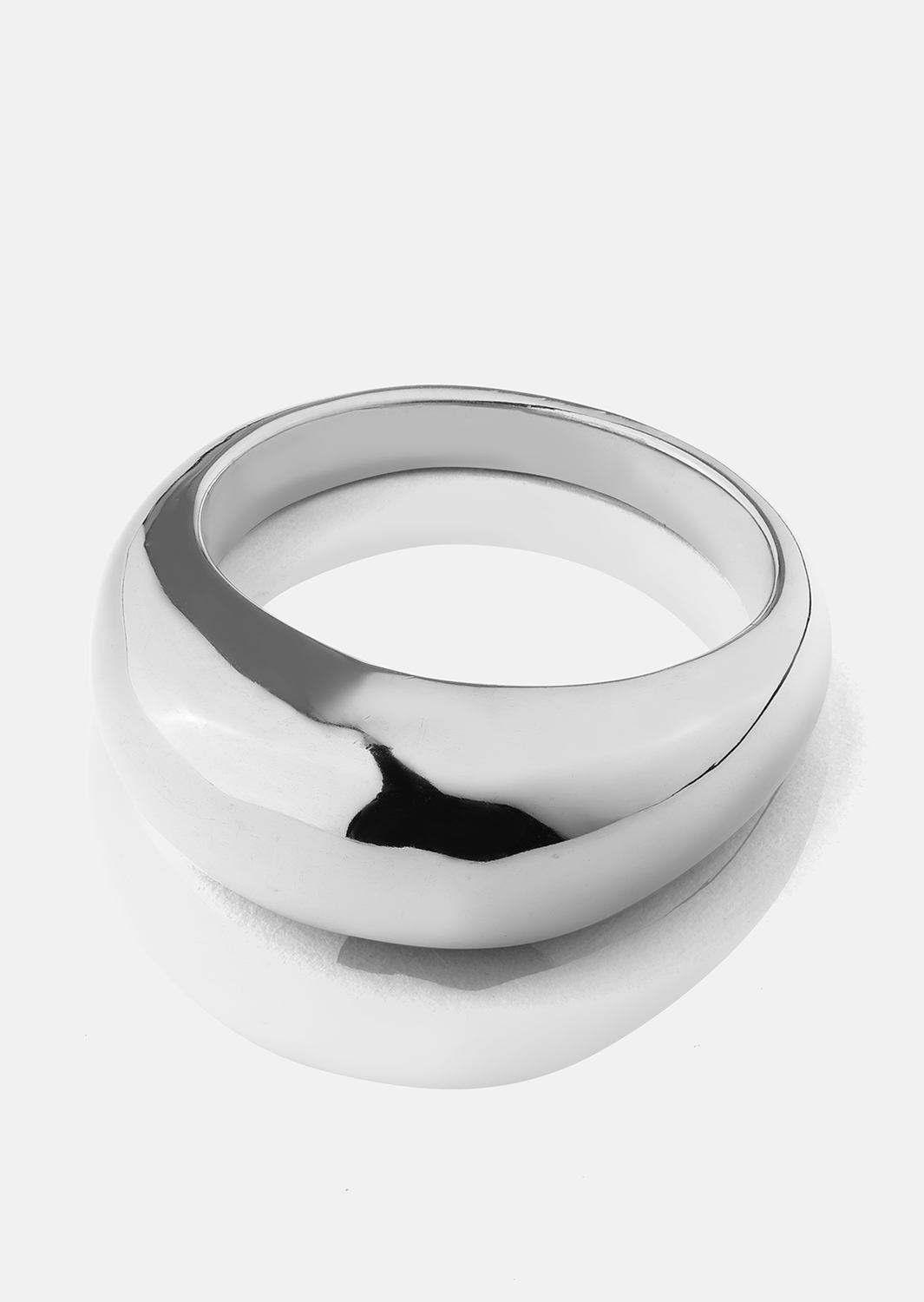 Golden Bold Anillo - Chapado en plata