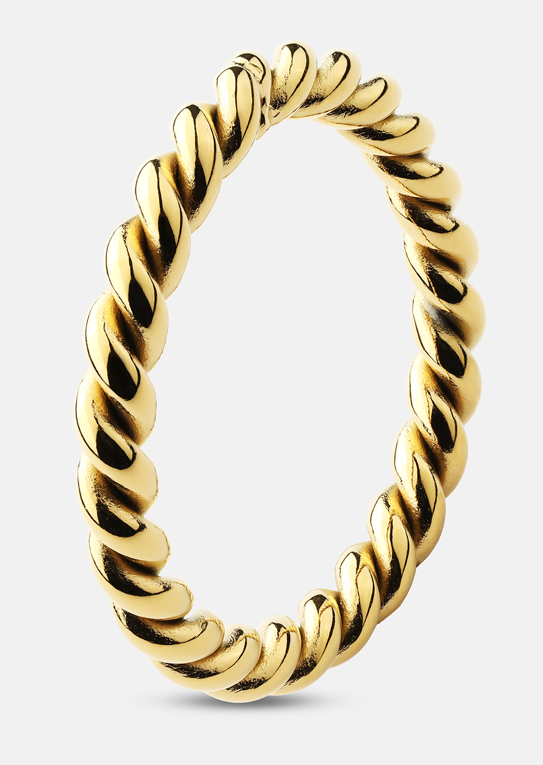 Anillo Golden Twist - Chapado en oro de 18k