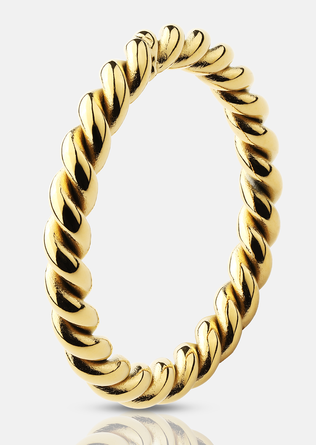 Anillo Golden Twist - Chapado en oro de 18k