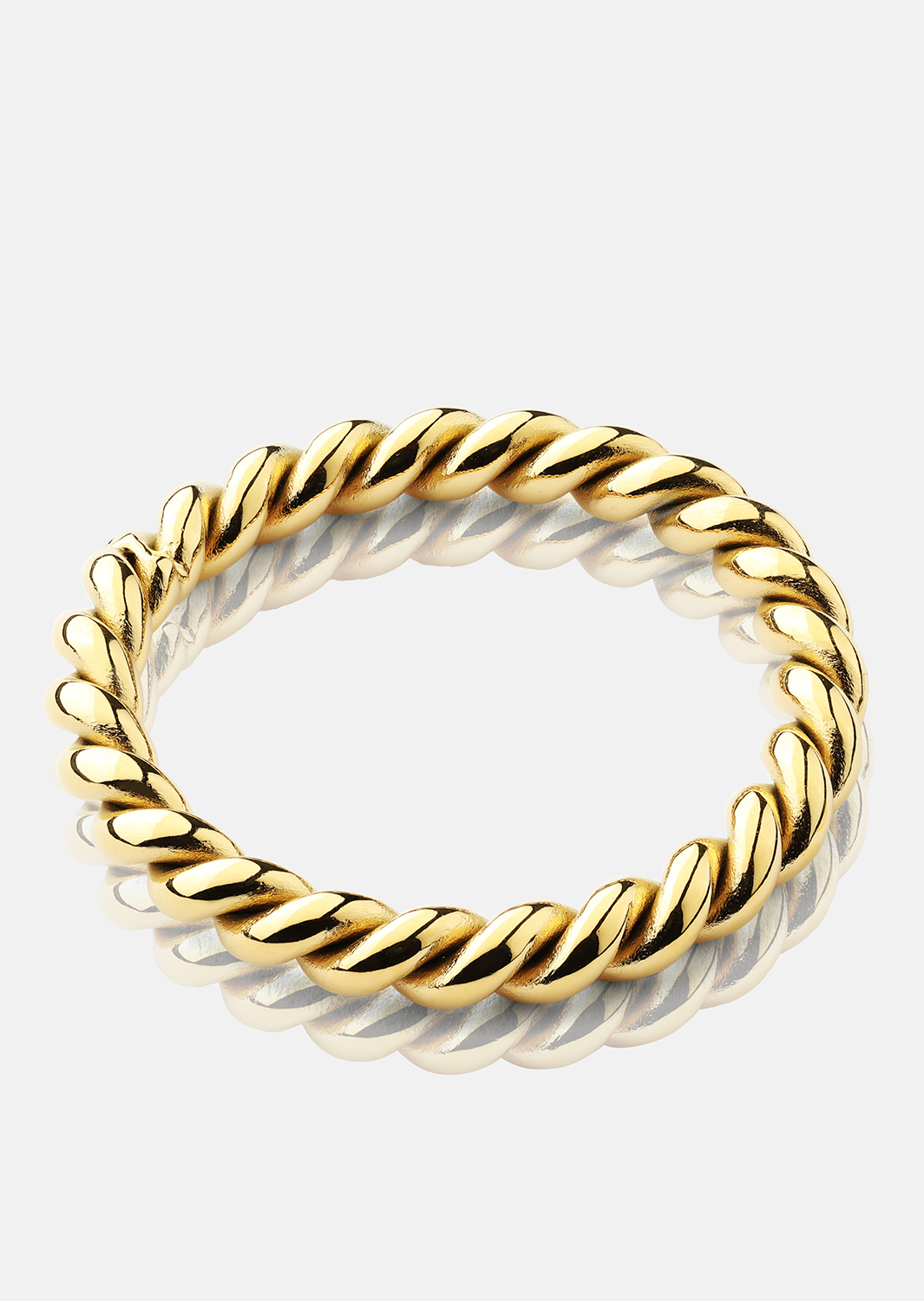 Anillo Golden Twist - Chapado en oro de 18k