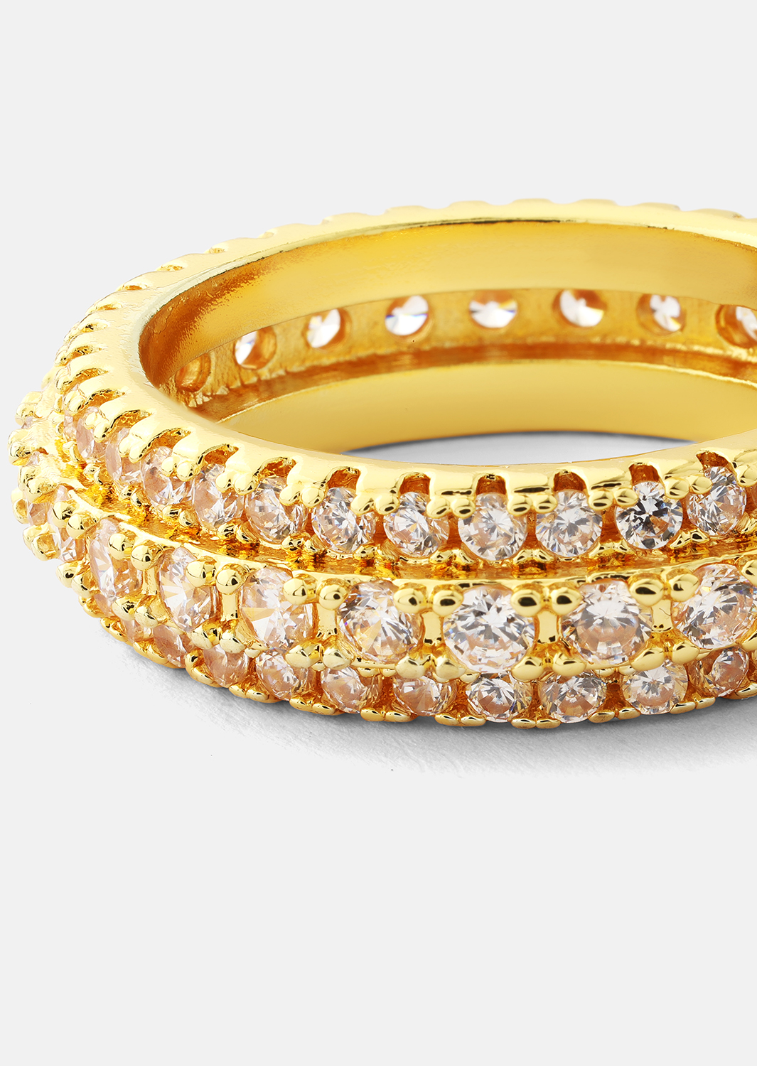 Anillo Crystal Shimmer - Chapado en oro de 18k