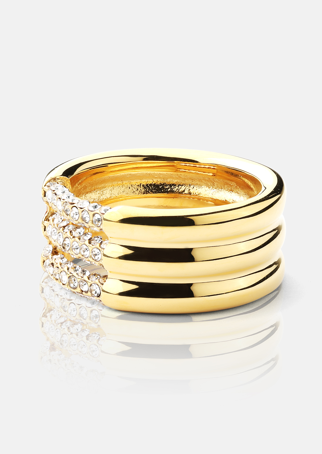 Anillo Lumière - Chapado en oro de 18k