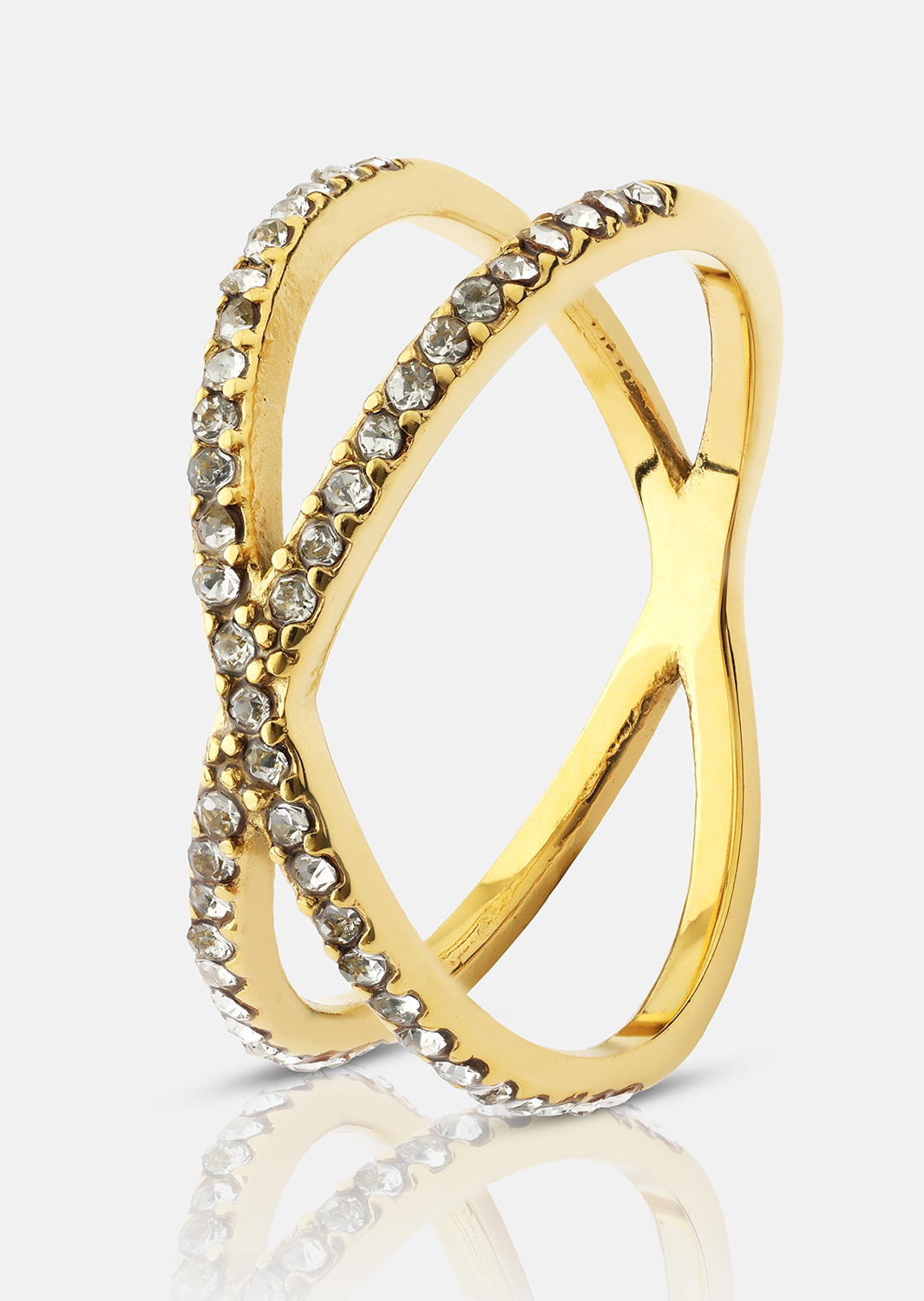Anillo Sparkle X - Chapado en oro de 18k