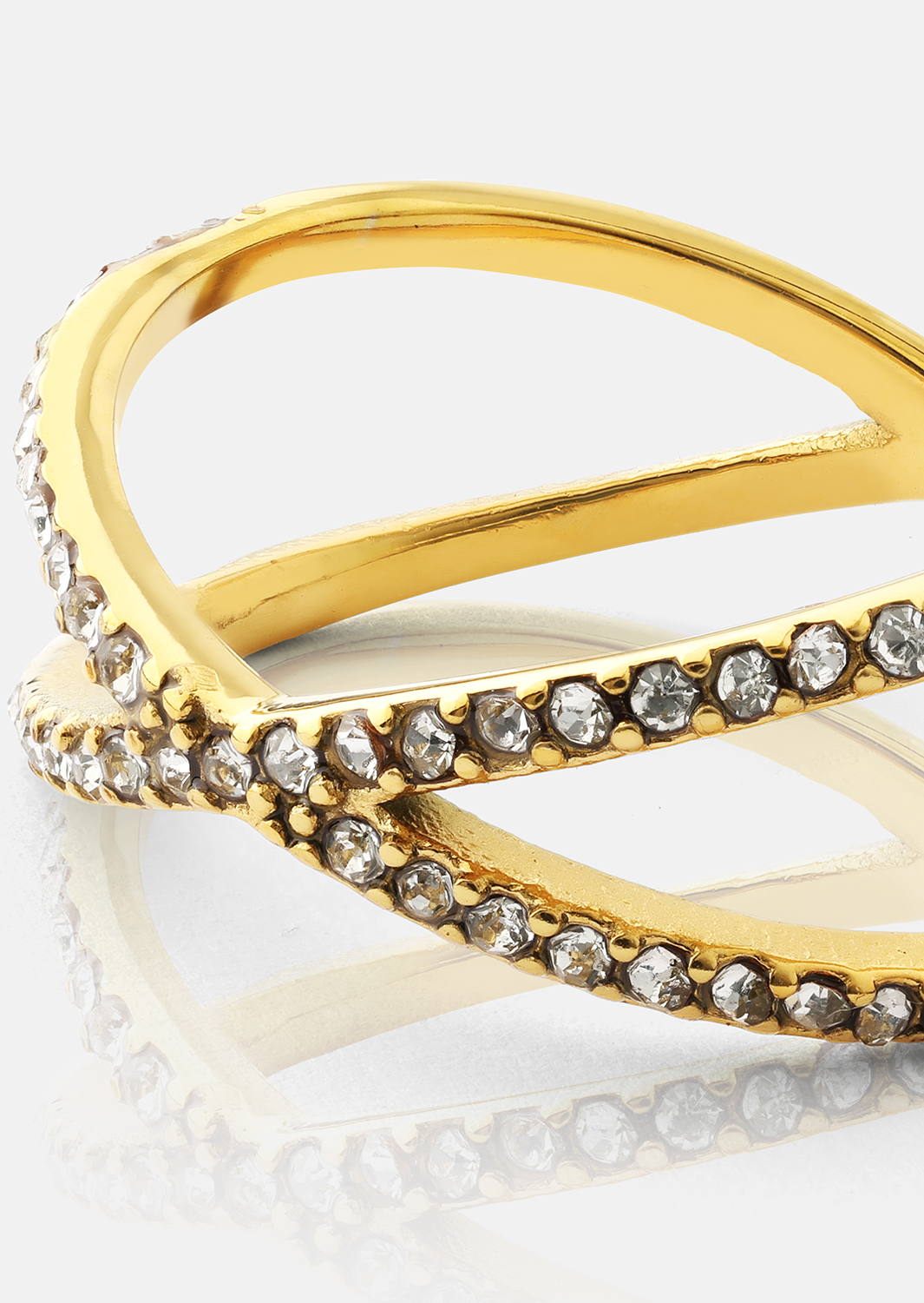 Anillo Sparkle X - Chapado en oro de 18k