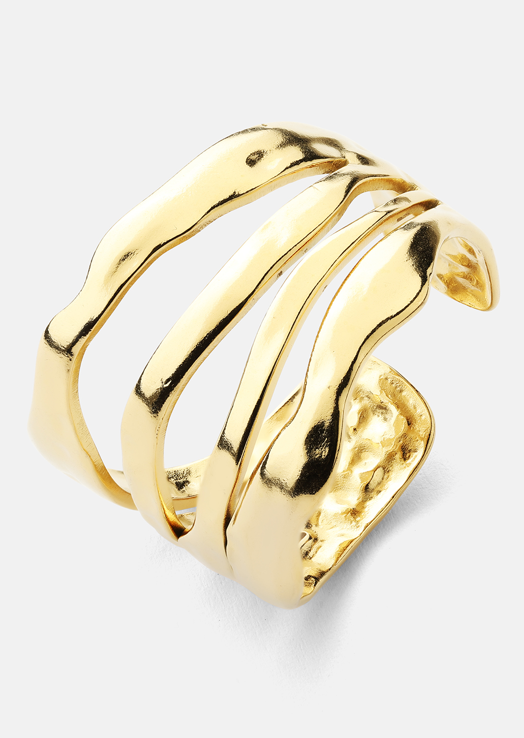 Anillo Wave - 18k Chapado en oro