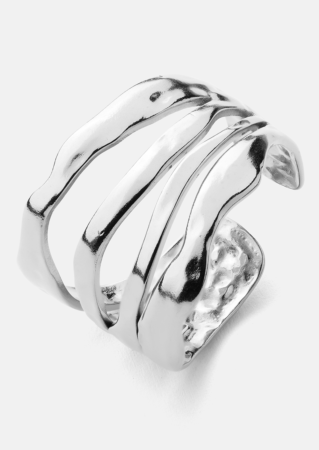 Anillo Wave - Chapado en plata