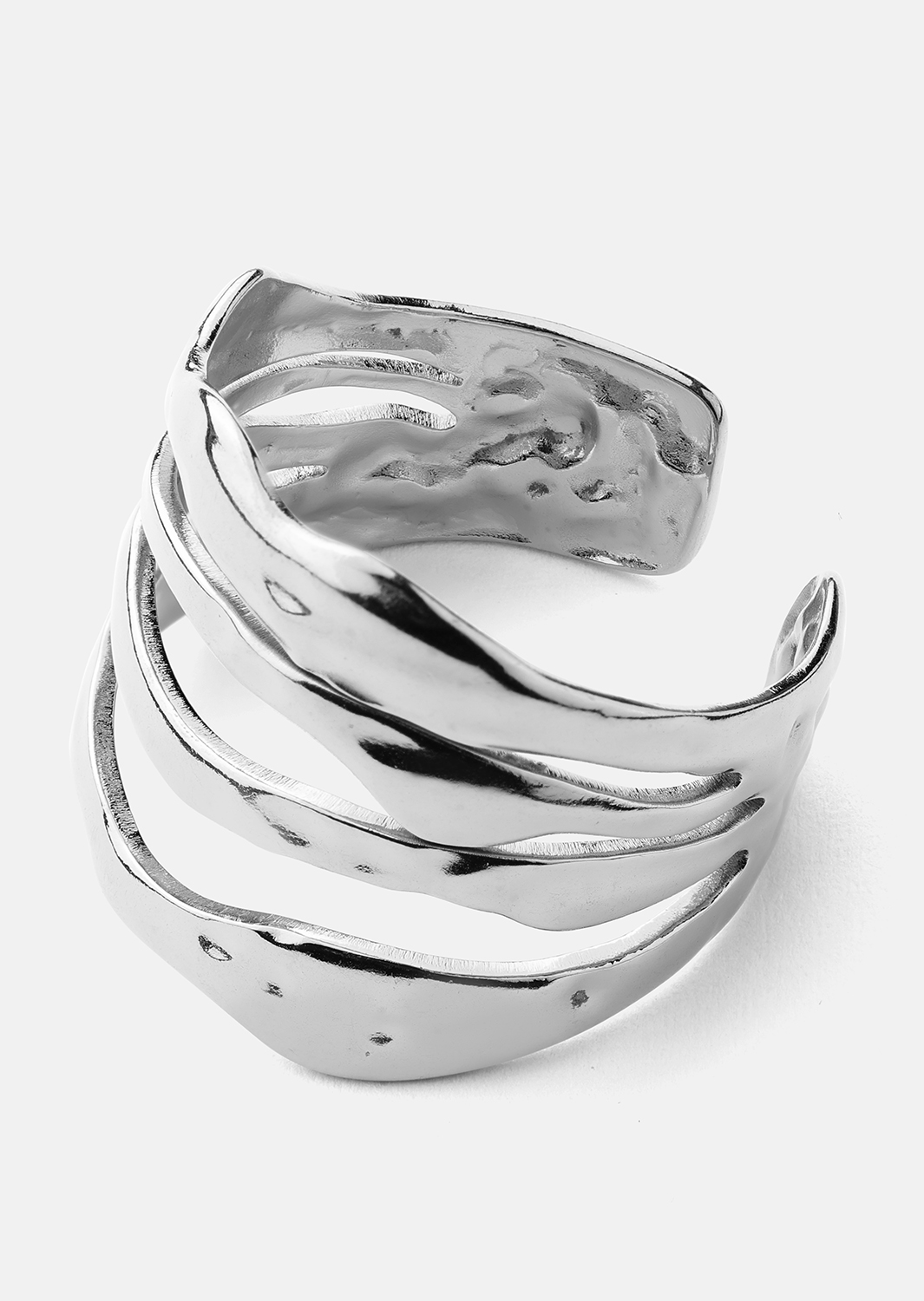 Anillo Wave - Chapado en plata