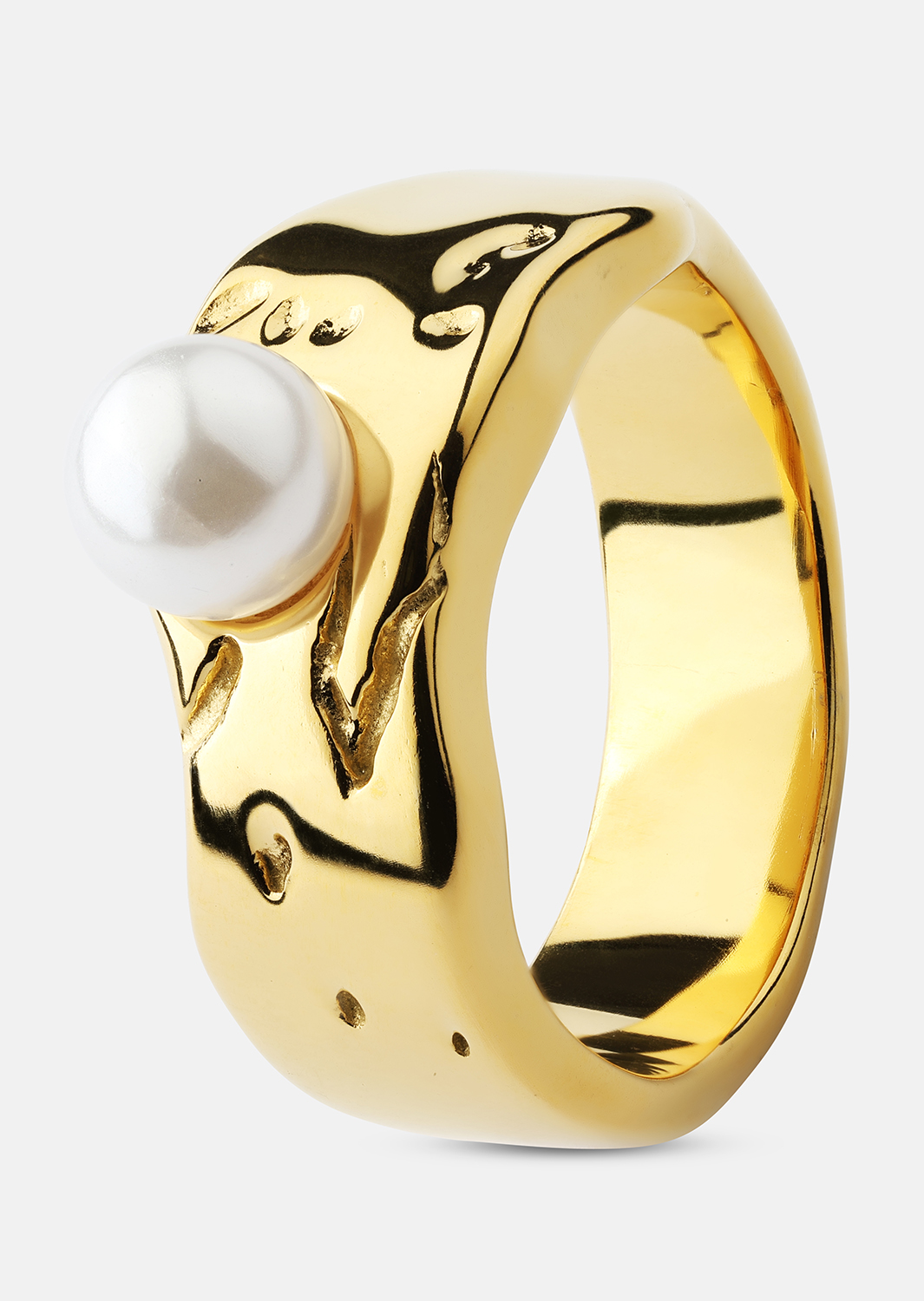 Anillo Pearl Serenity - 18k Chapado en oro