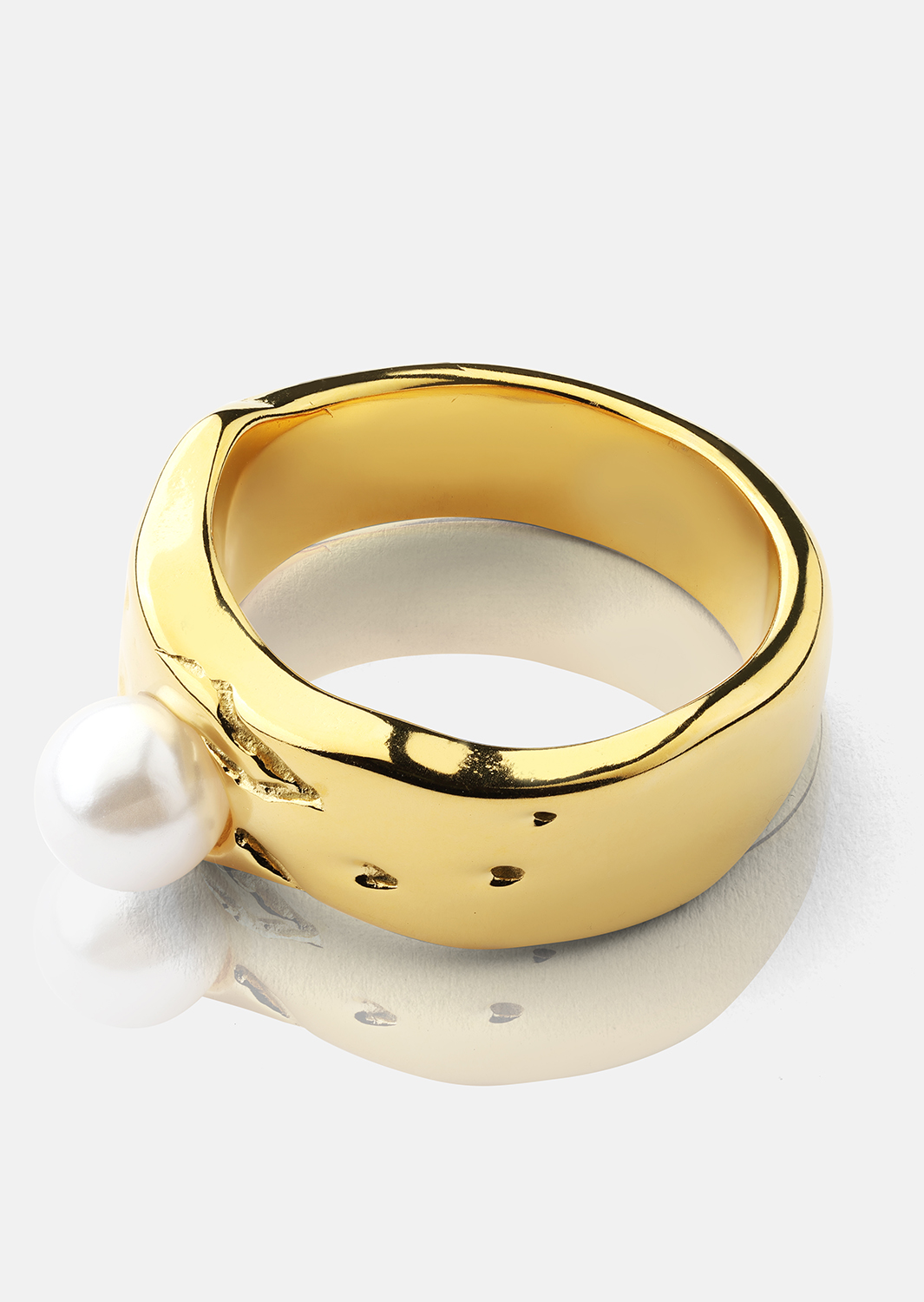 Anillo Pearl Serenity - 18k Chapado en oro