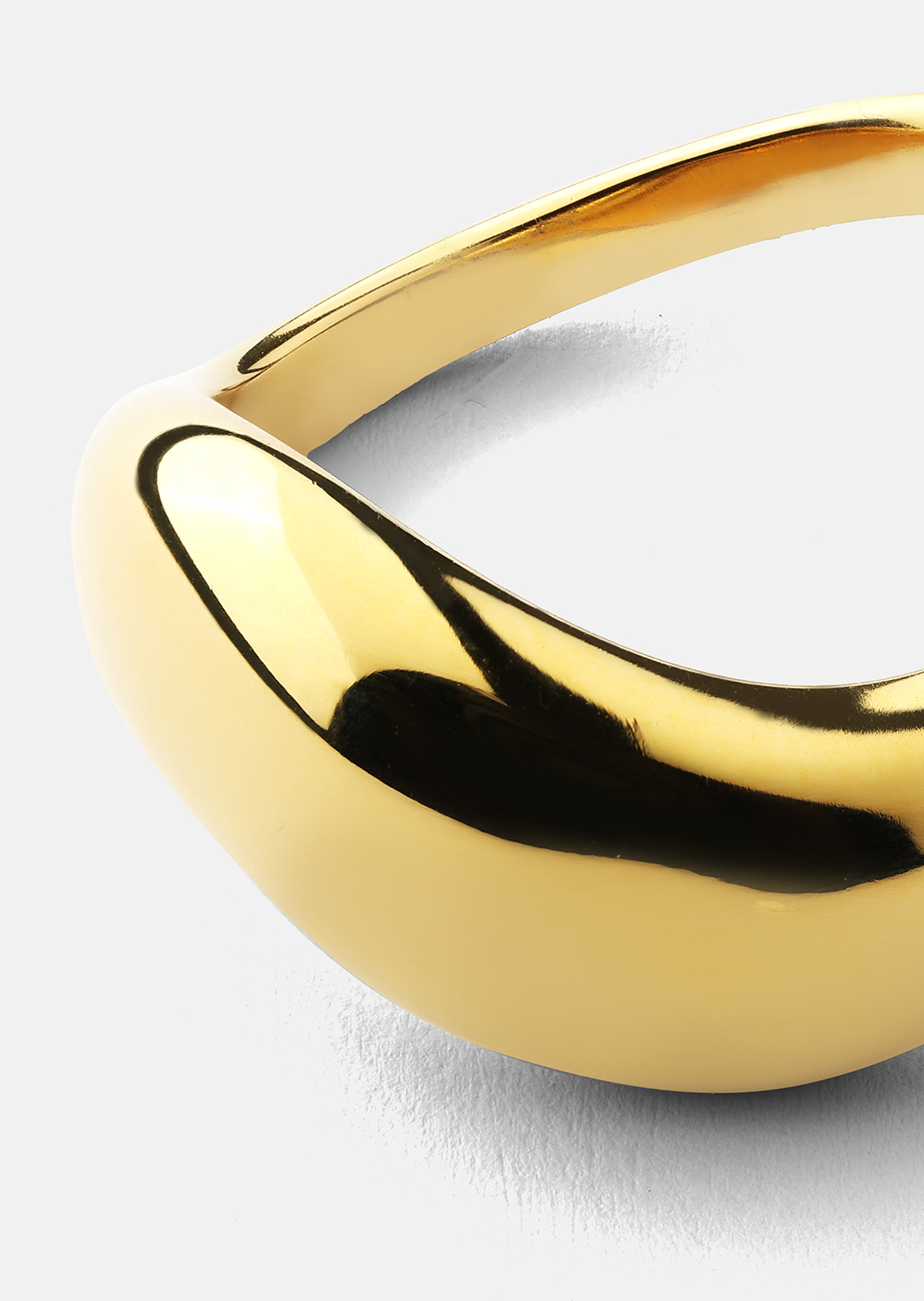 Anillo Soft Curve - 18k Chapado en oro