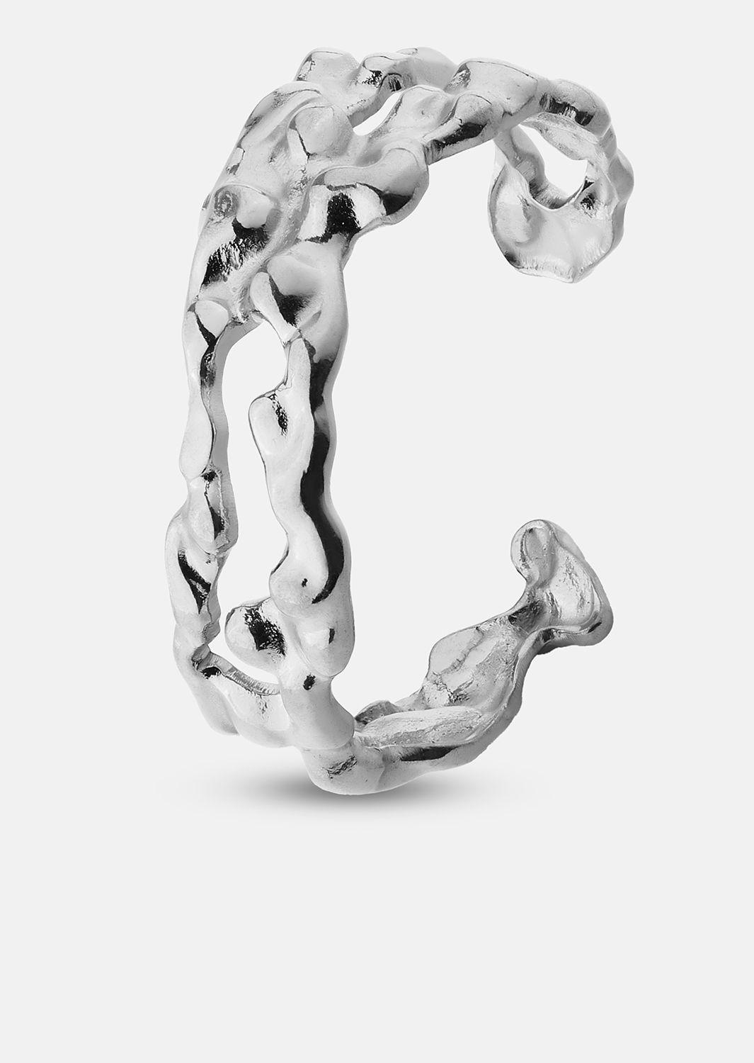 Anillo Molten Wave - Chapado en plata