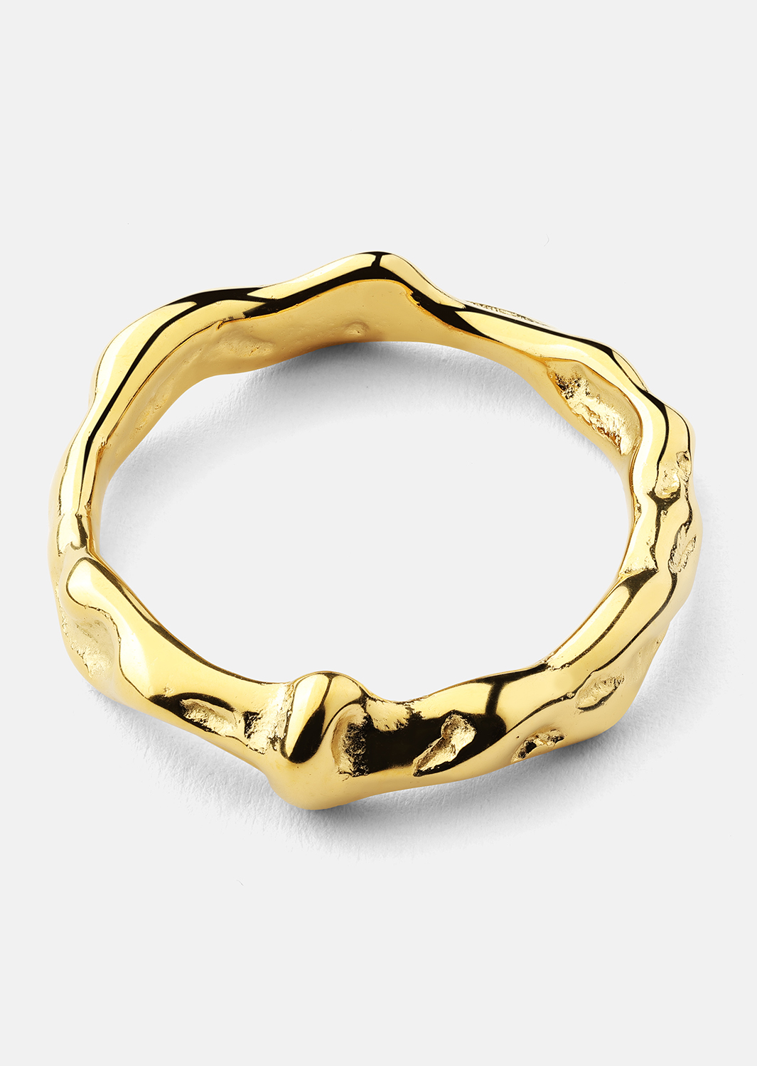 Ondula Anillo - 18k Chapado en oro
