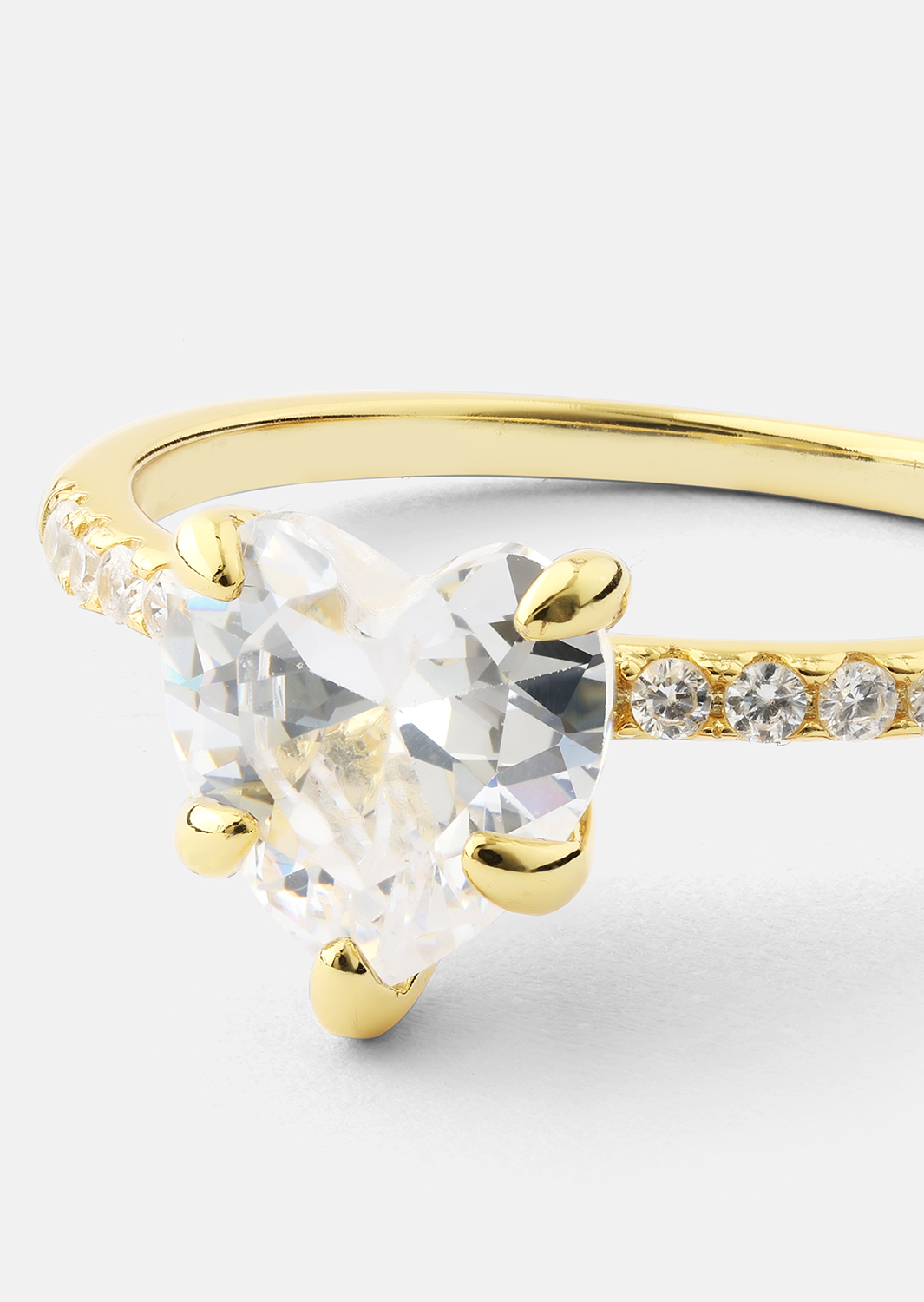 Heartlight Solitaire Anillo - 18k Chapado en oro
