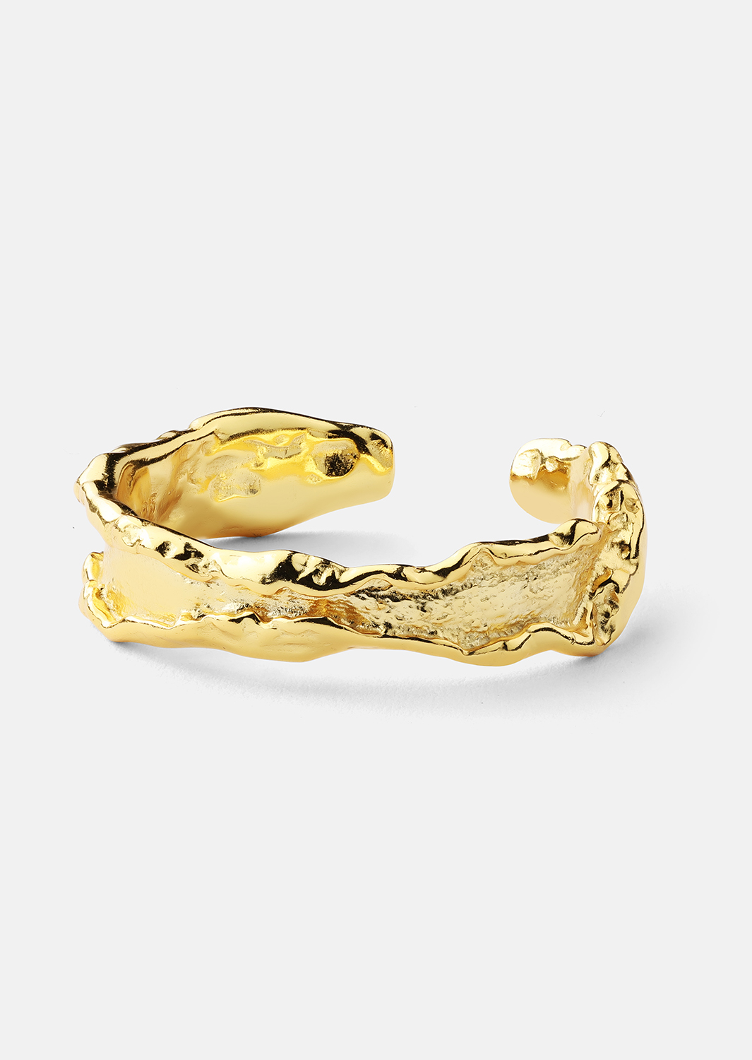 Anillo Raw Texture - Chapado en oro de 18k