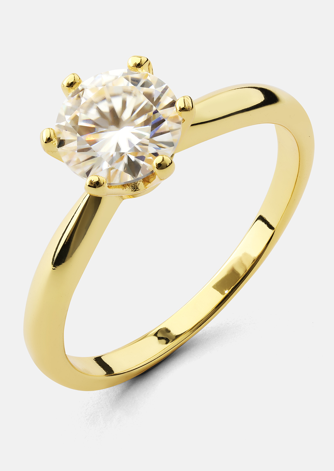 Anillo Solitaire - 18K Chapado en oro