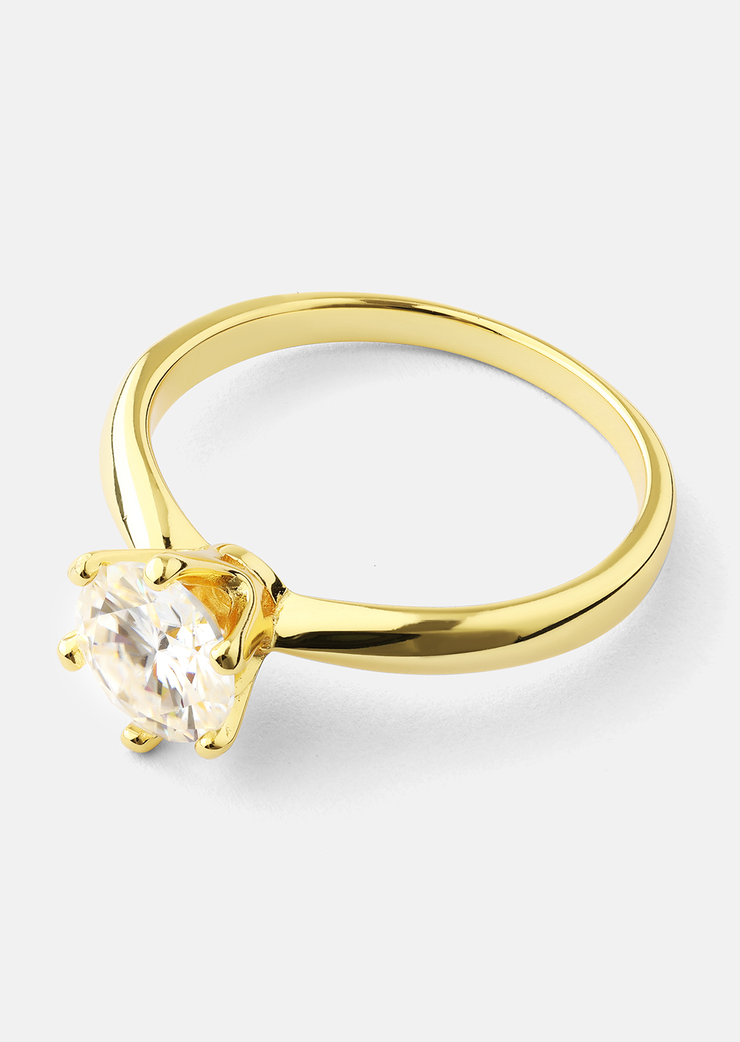 Anillo Solitaire - 18K Chapado en oro