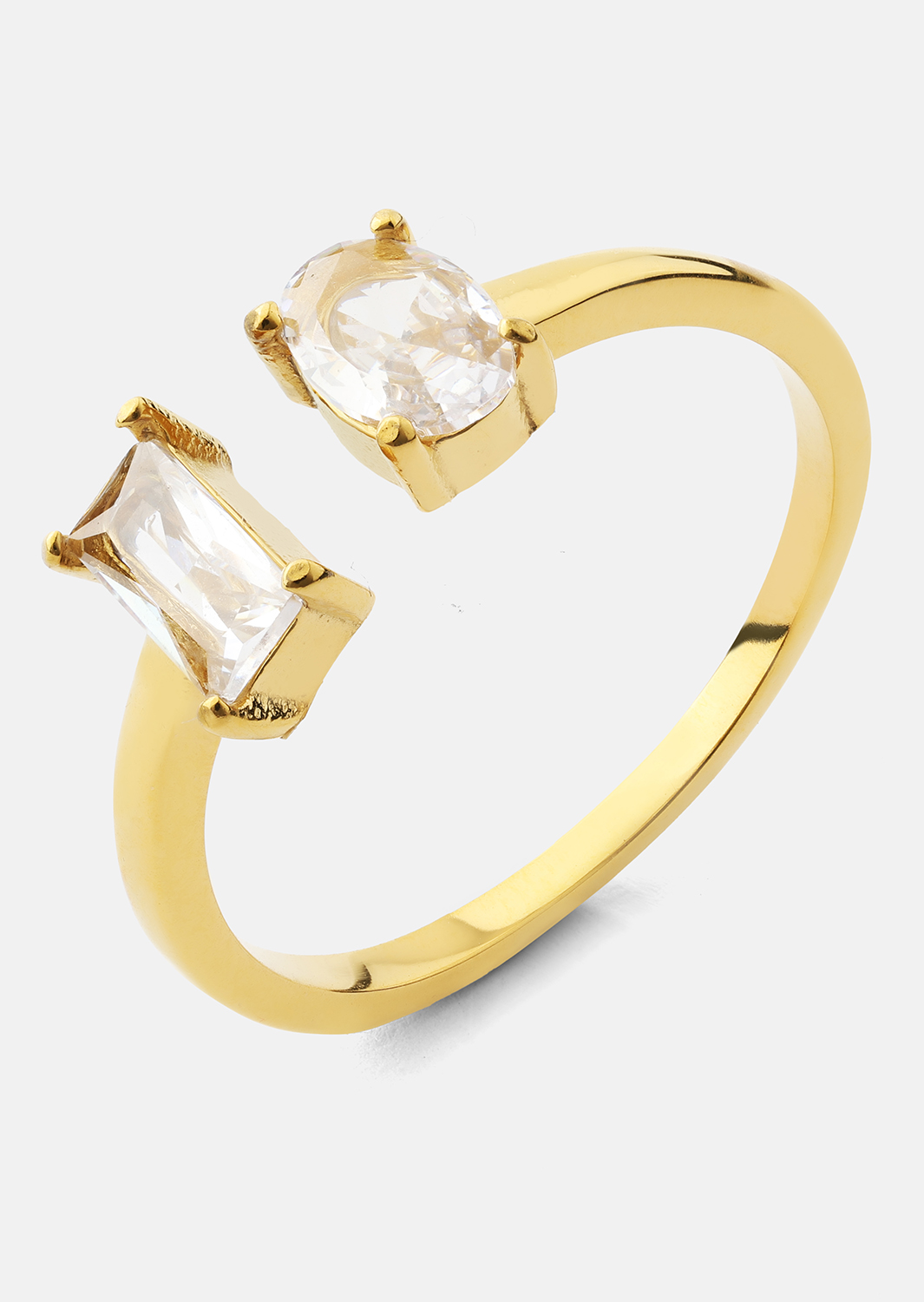 Anillo Duo Cut - 18k Chapado en oro