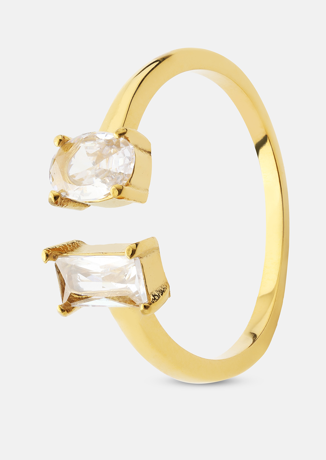 Anillo Duo Cut - 18k Chapado en oro