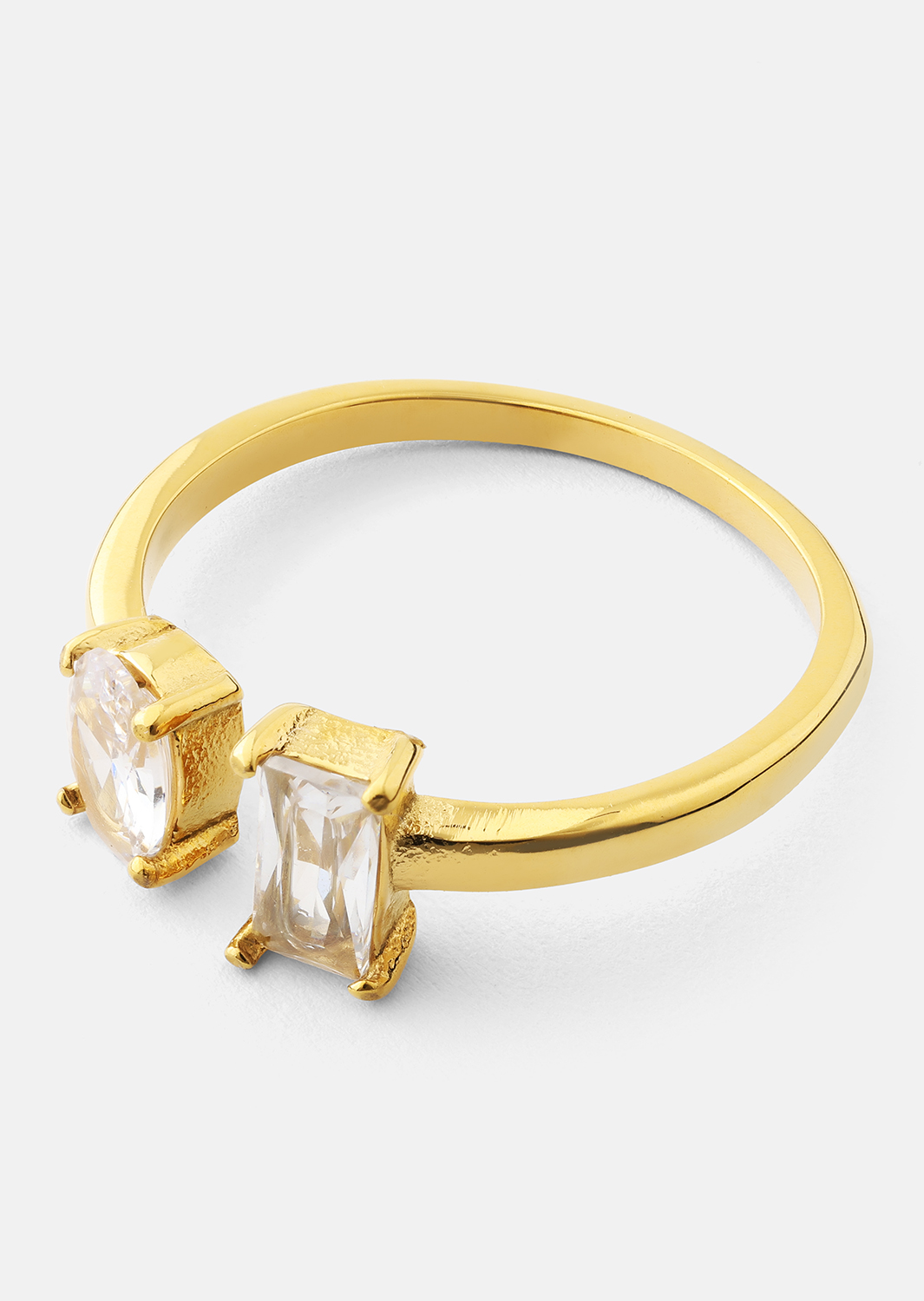 Anillo Duo Cut - 18k Chapado en oro