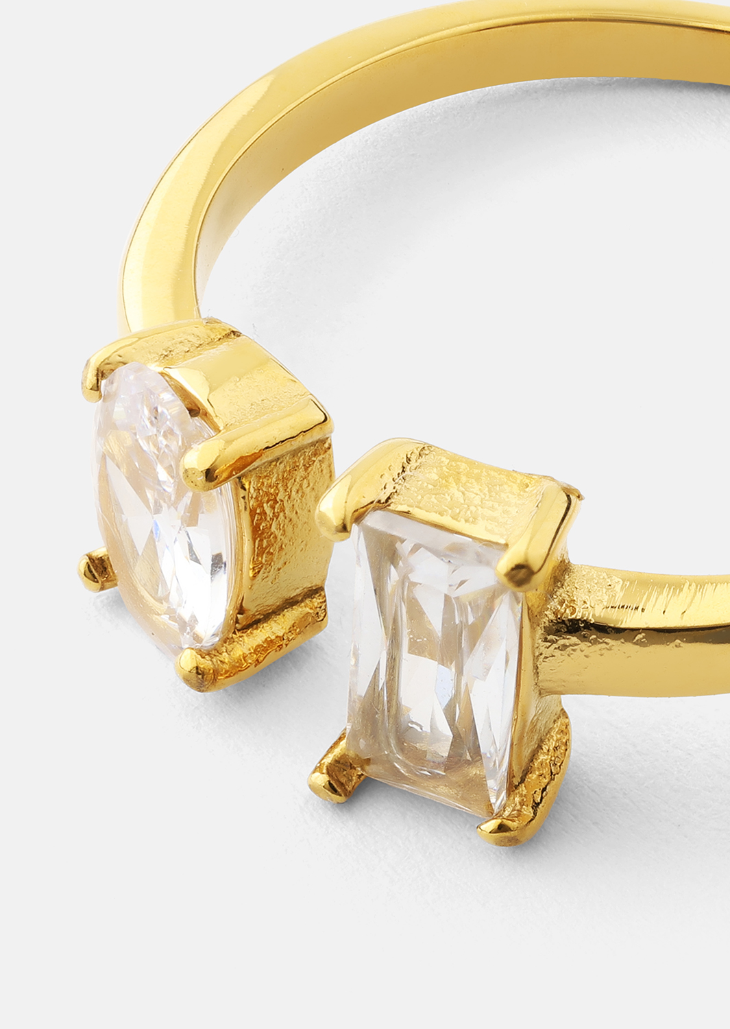 Anillo Duo Cut - 18k Chapado en oro
