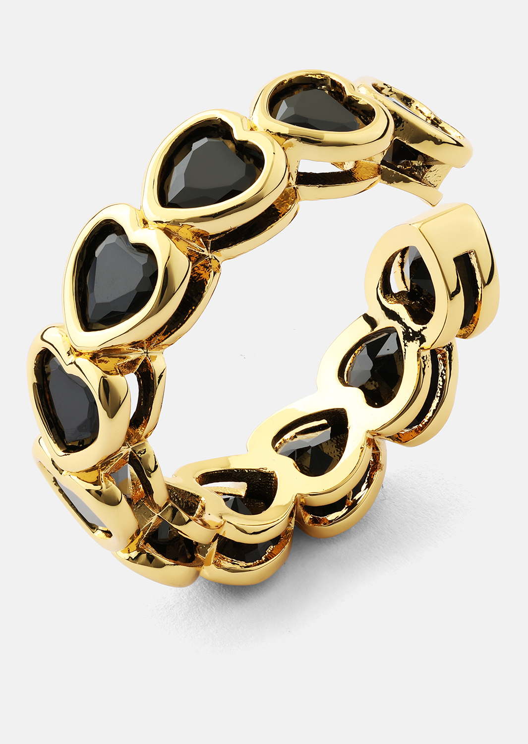 Anillo Eternal Night Heart - 18k Chapado en oro