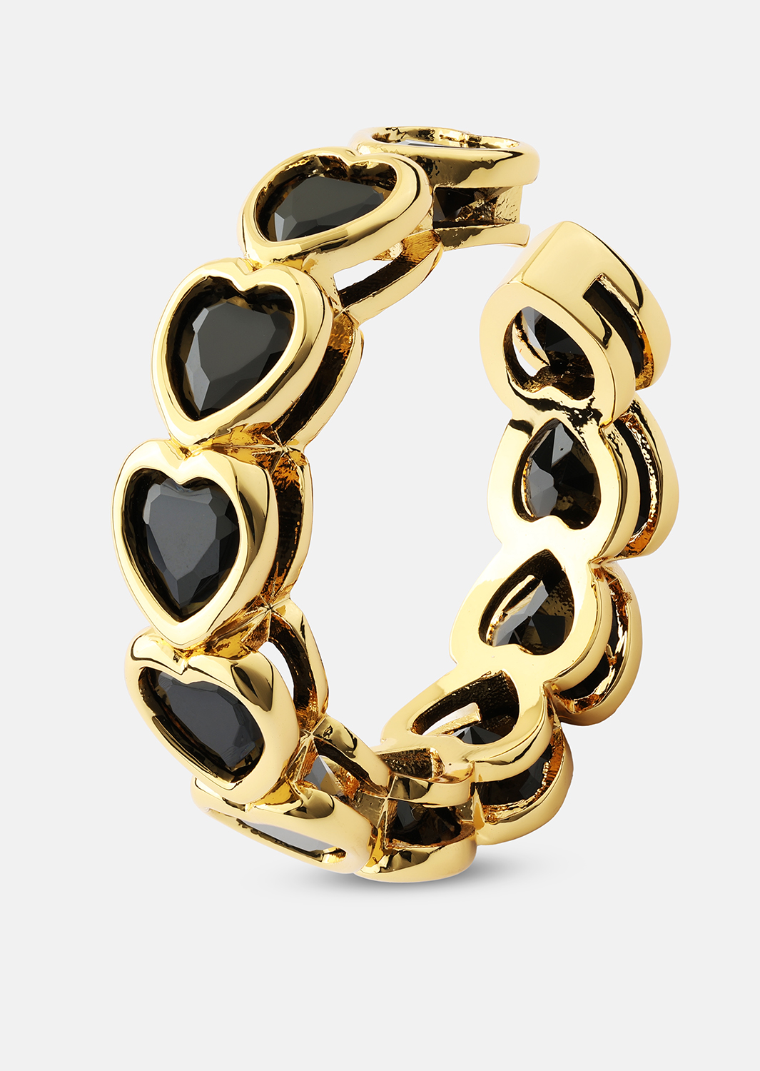 Anillo Eternal Night Heart - 18k Chapado en oro