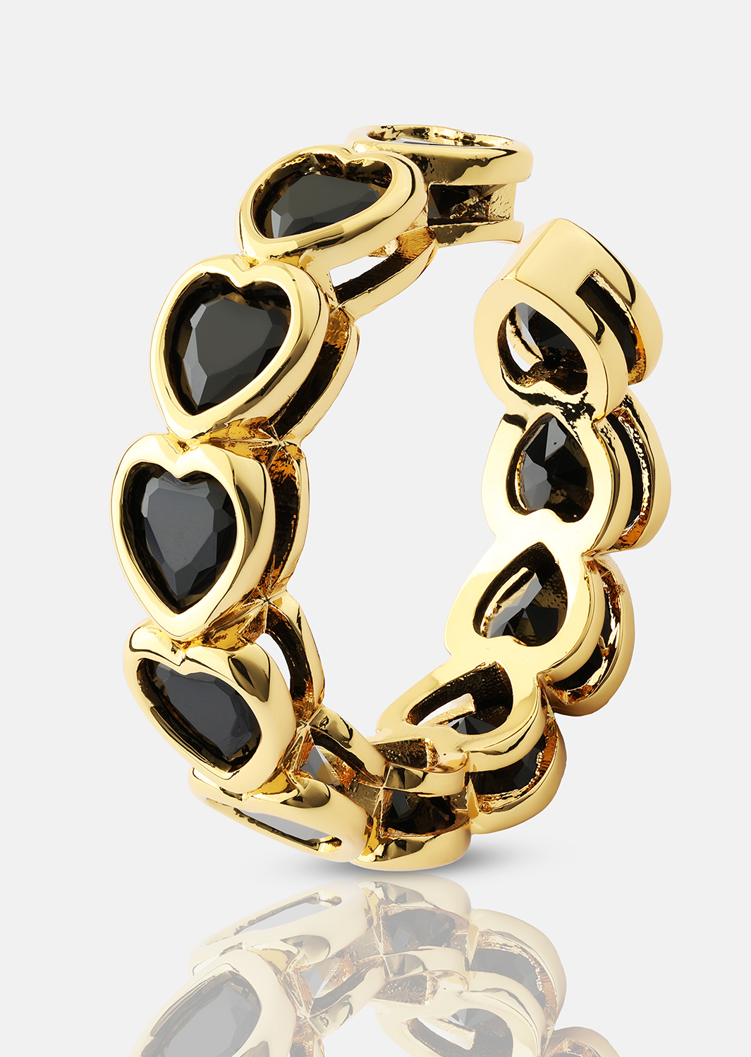 Anillo Eternal Night Heart - 18k Chapado en oro